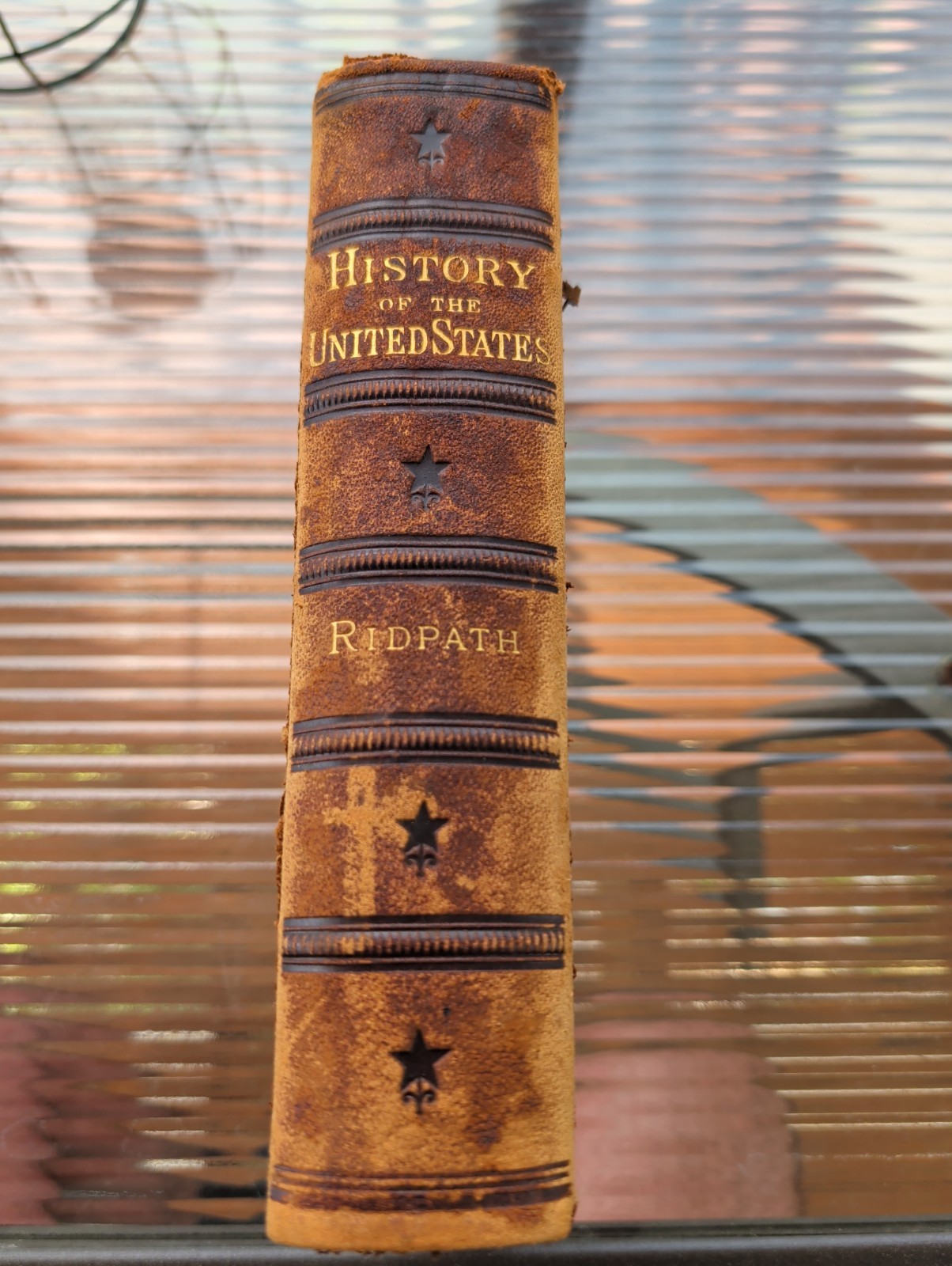 Vintage History Of The United States Leather Bound Antique Book