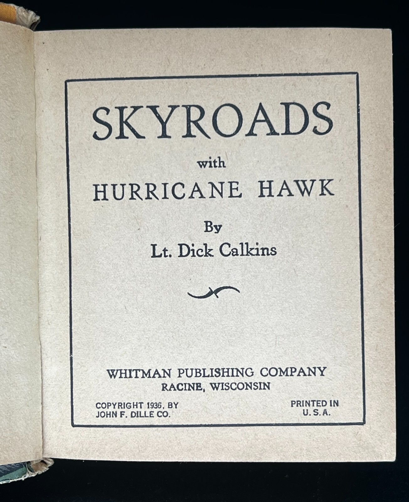 Vintage Big Little Book Skyroads with Hurricane Hawk/1936/#1127/Whitman