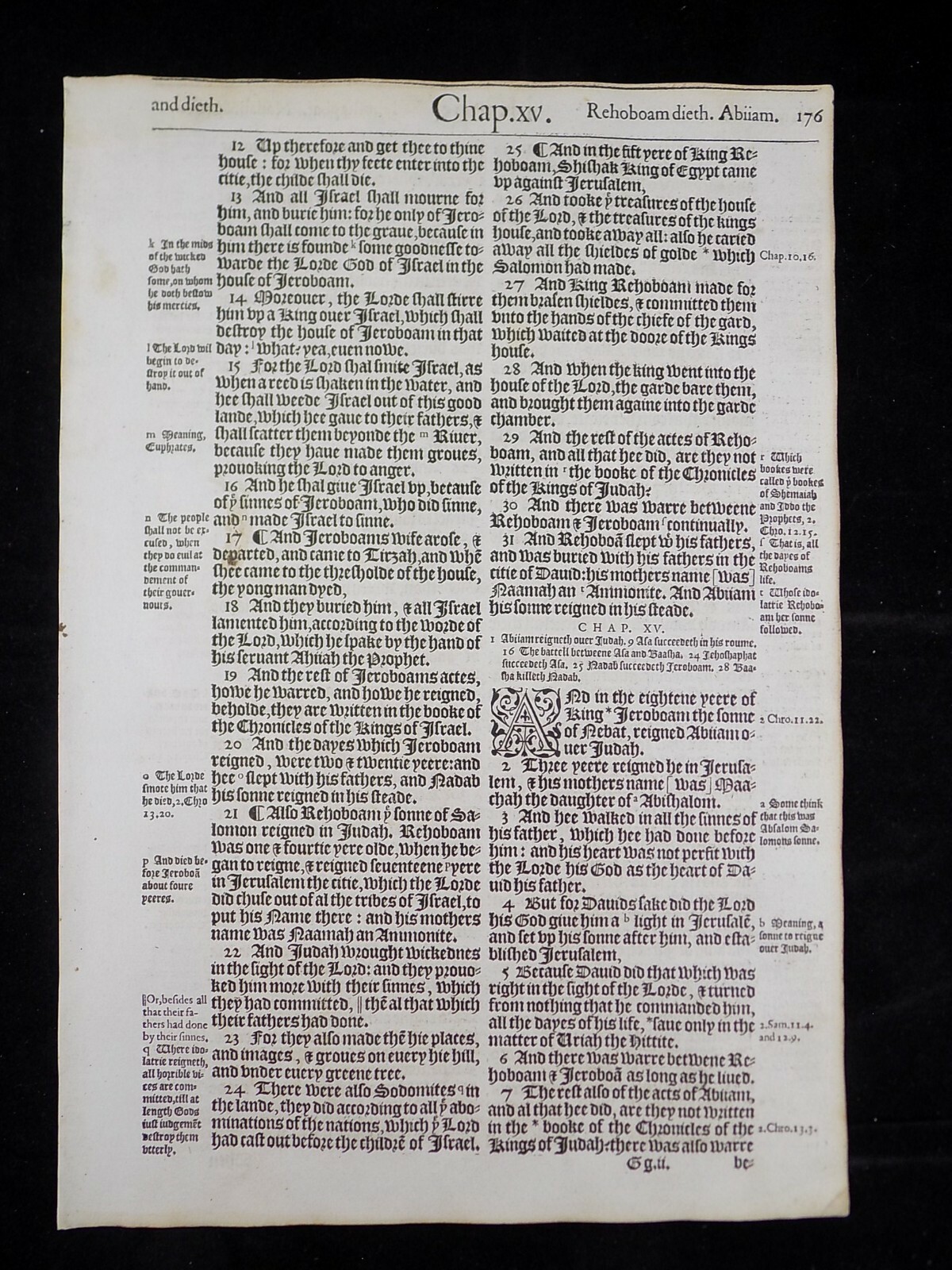 1583 Noblest Geneva Bible Folio- Book of First Kings- YOU PICK