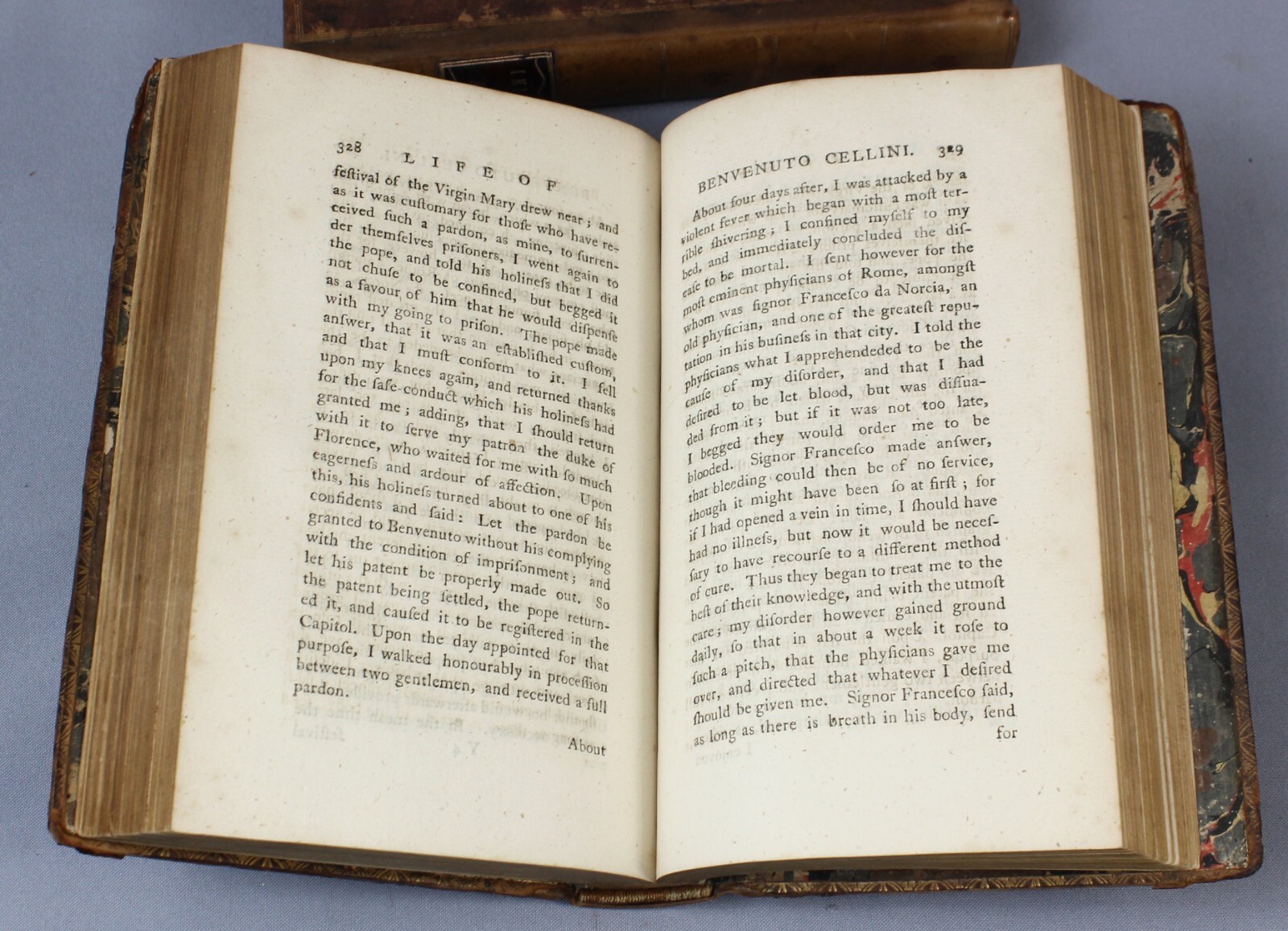 Huguenot artist provenance – curious dice bookplate – in 1771 – Life of CELLINI