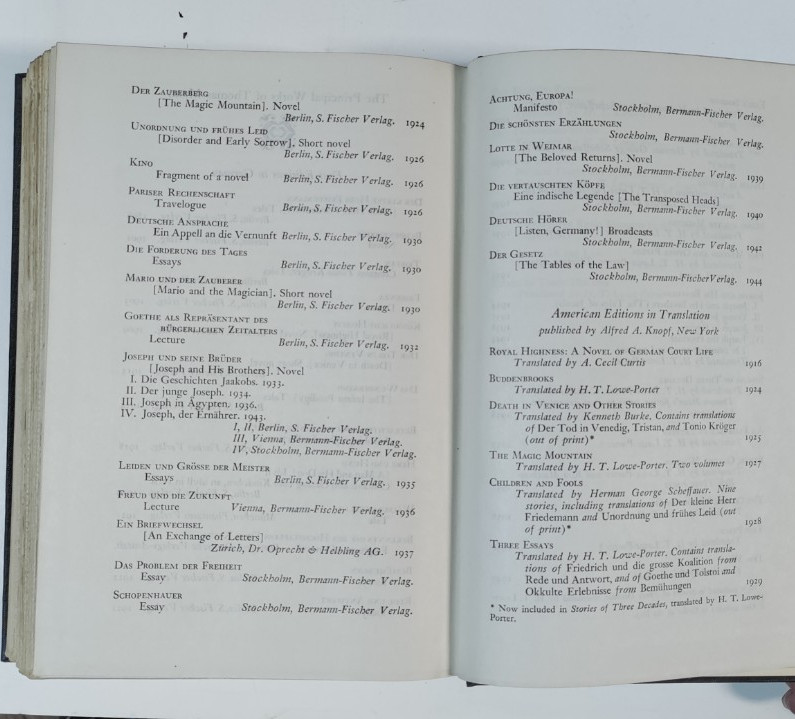 Thomas Mann – Joseph and His Brothers – Alfred A. Knopf, NY, 1948 – DJ