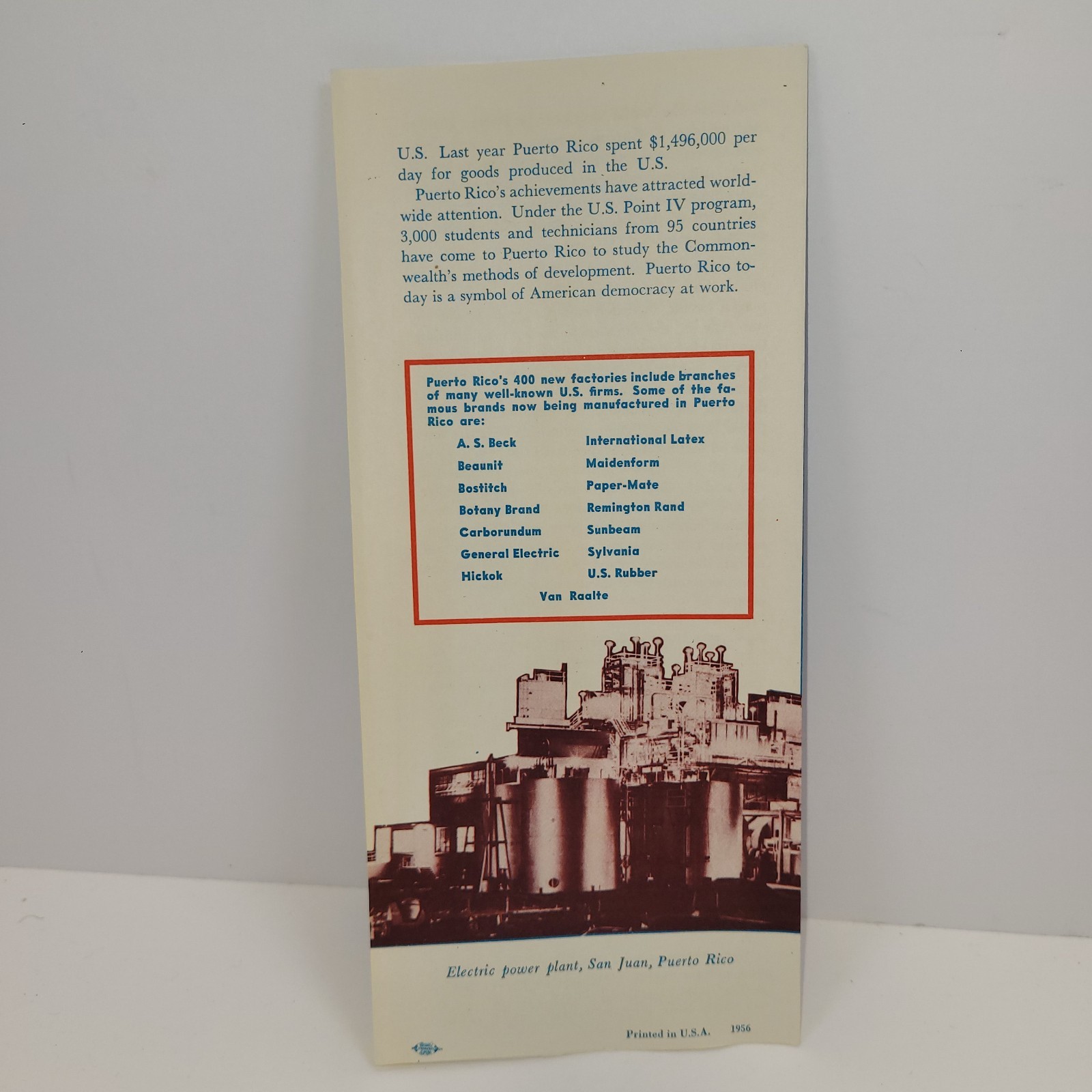 VTG 1956 Puerto Rico’s Operation Bootstrap Pamphlet-2861B53