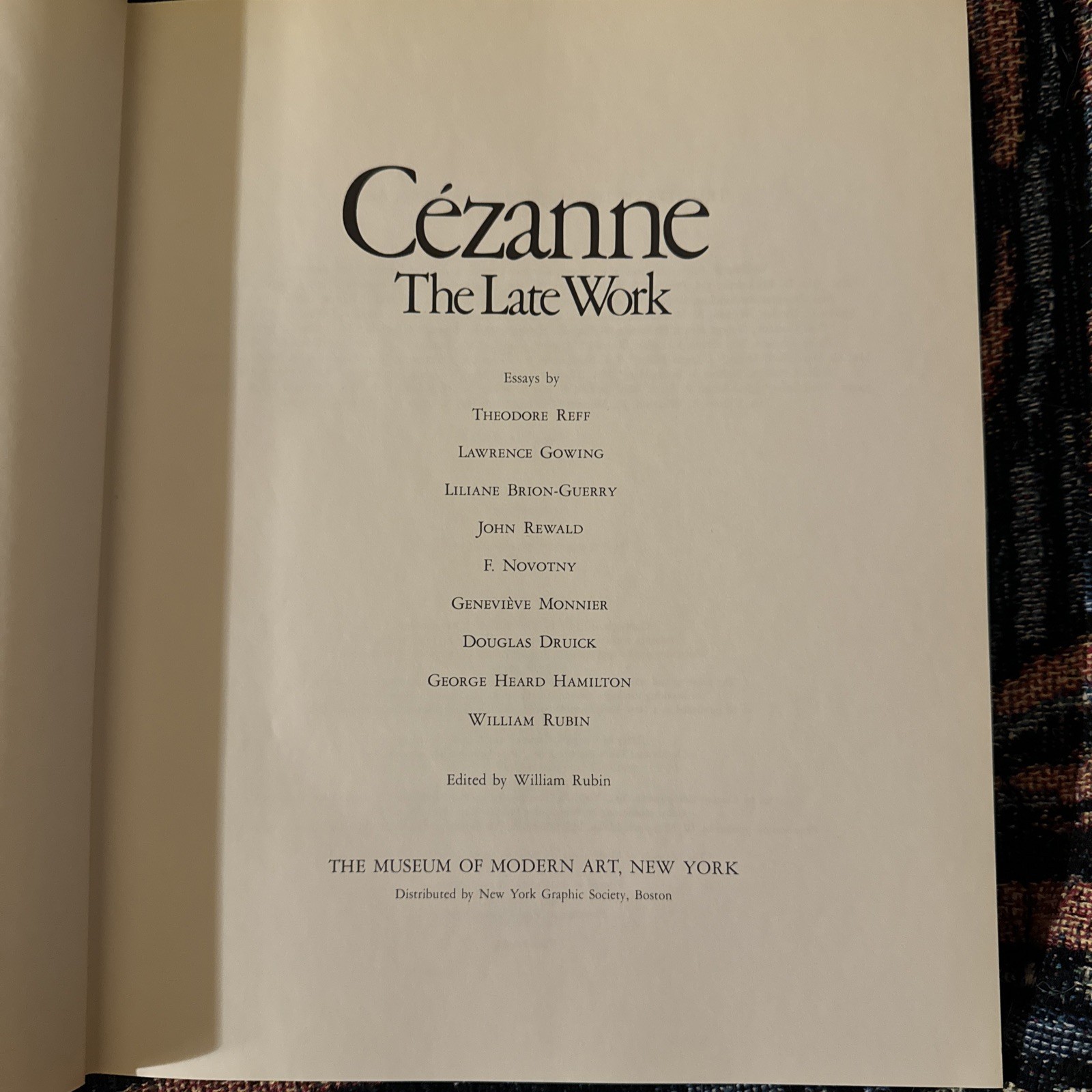 Cézanne The Late Work Published by The Museum of Modern Art