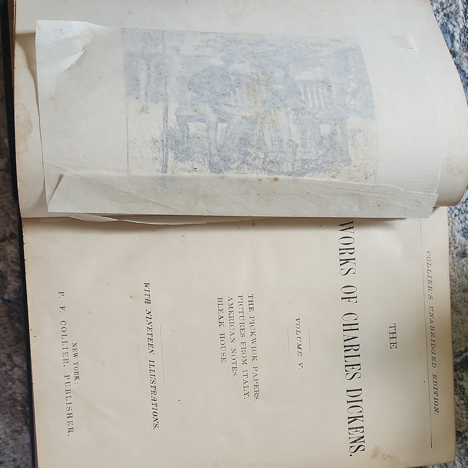 Charles Dickens Works Vol 1-6 matching set + 3 duplicate volumes = 9 books total