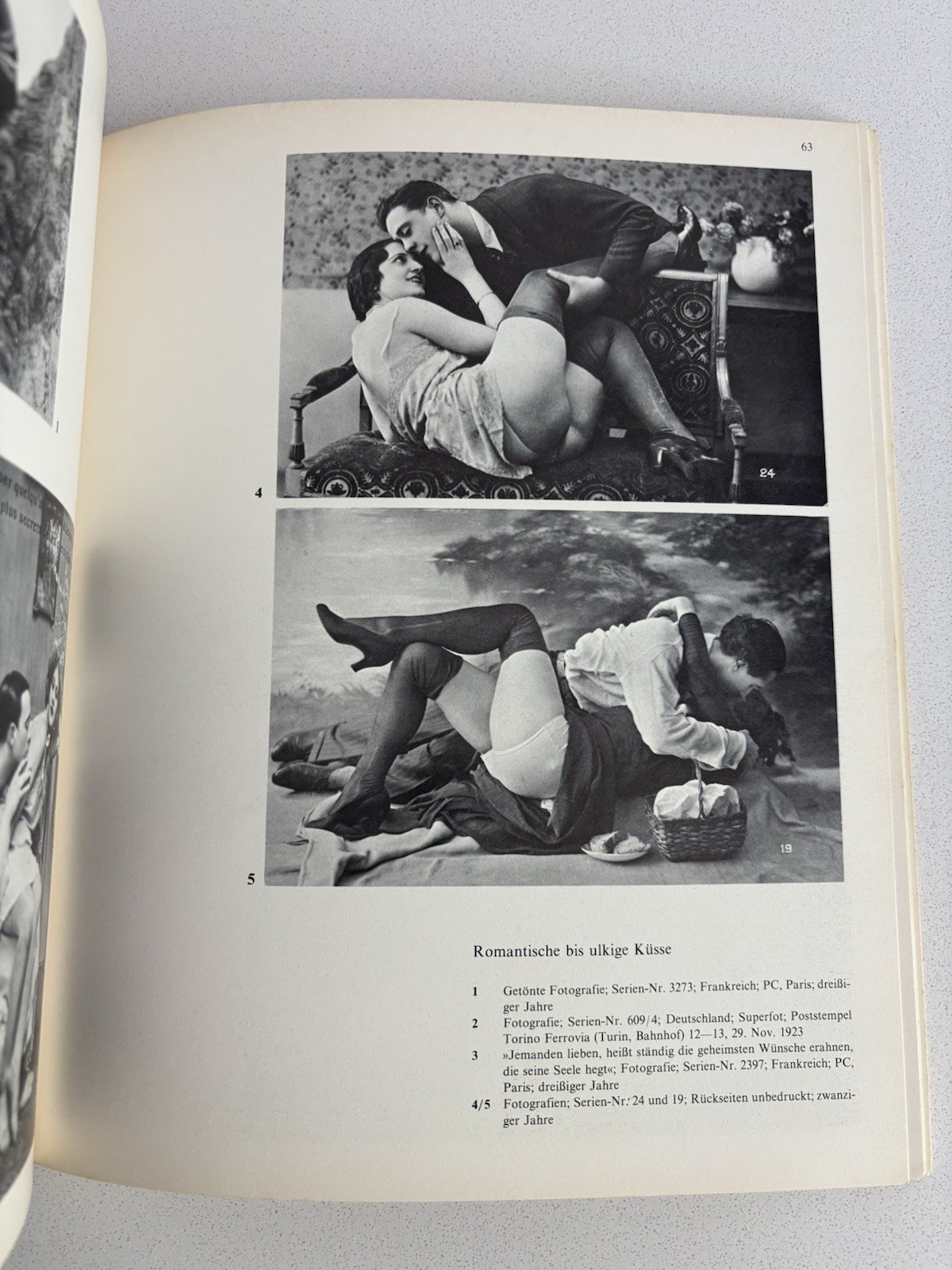 Erotische Postkarten (Erotic Postcards) German Book 1977 Studio Dumont