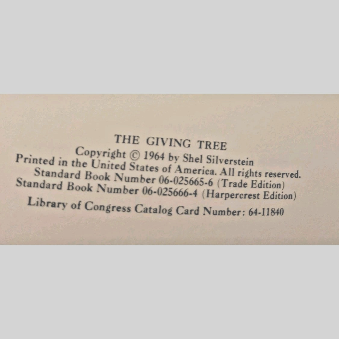 The Giving Tree ~ Shel Silverstein ~ 1964 Harper & Row HC in DJ 1ST EDITION!