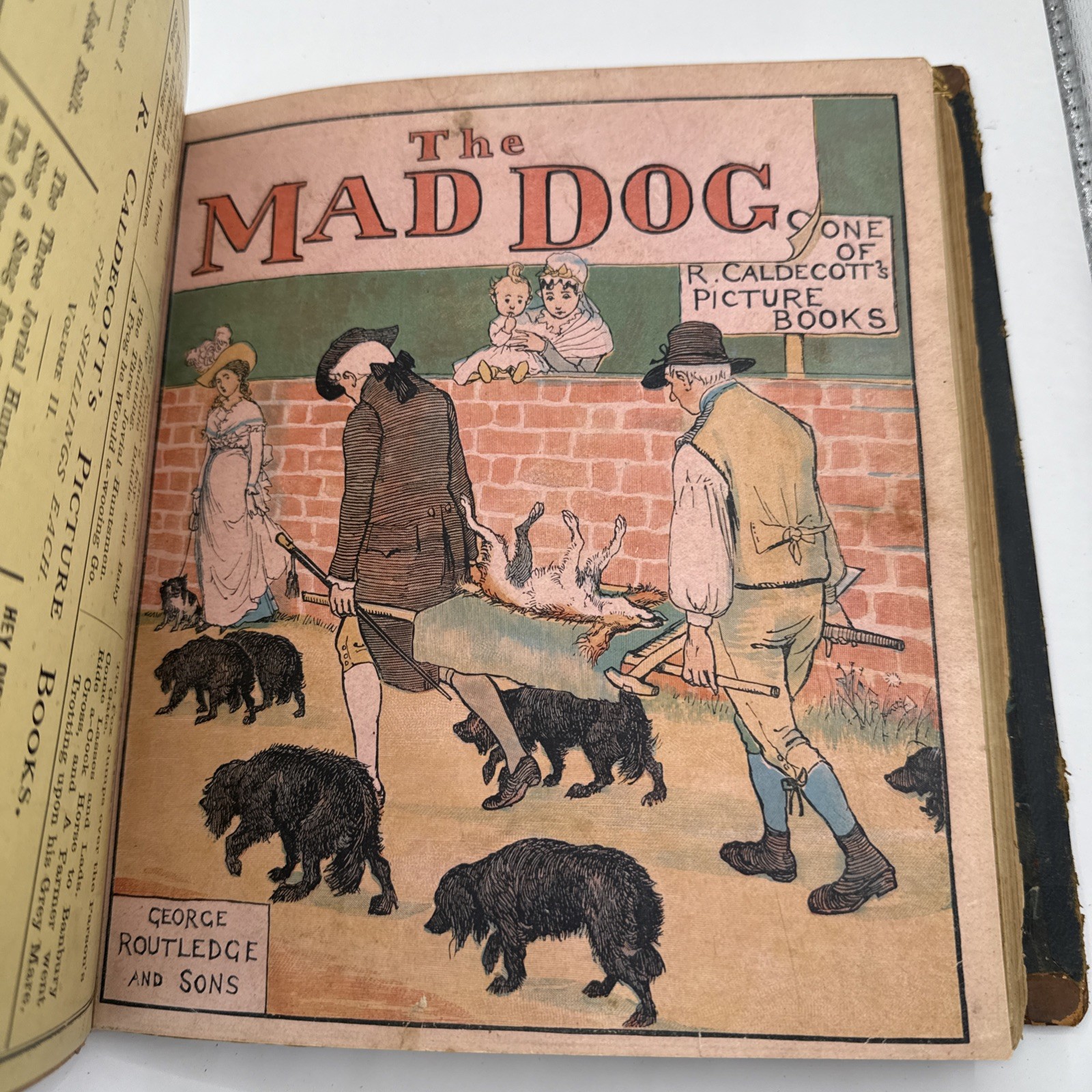 Antique Randolph Caldecott Picture Books 5 Titles Leather Bound 1878-1880