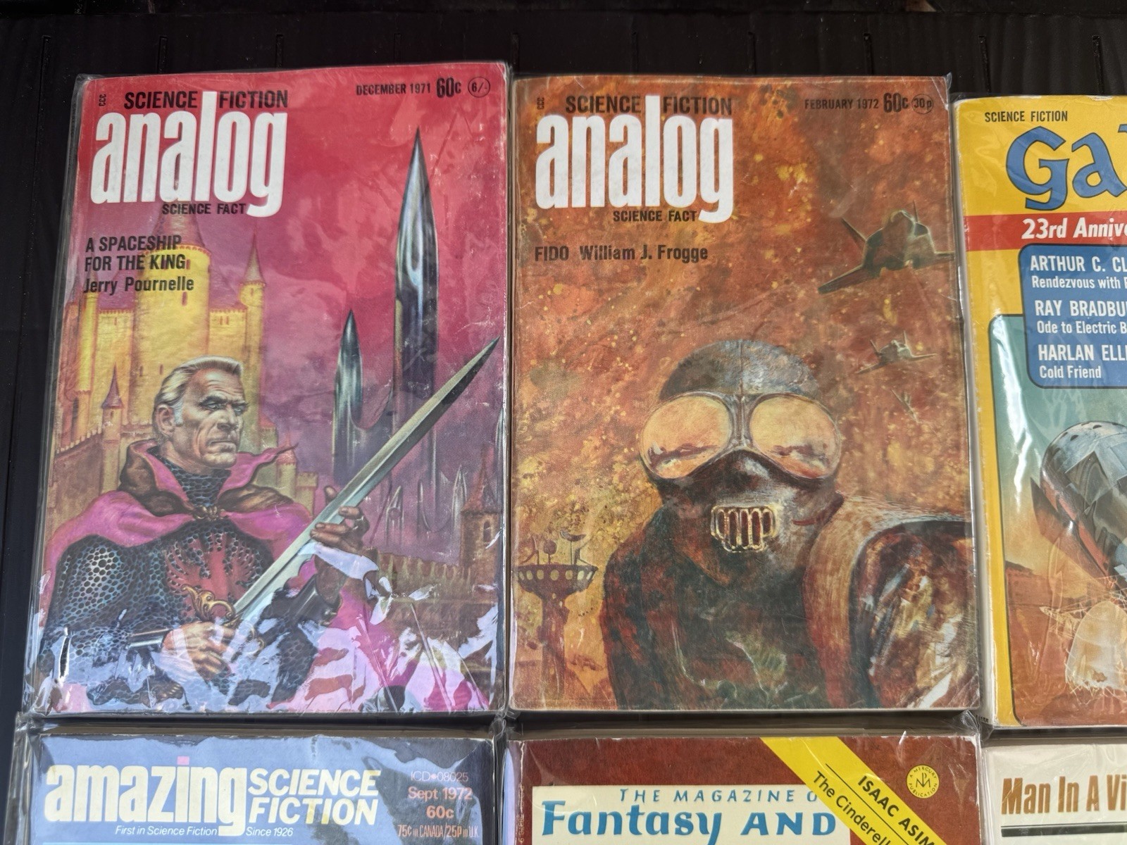 10 LOT : 1970s Science Fiction Magazines THRILLING AMAZING SCI FI ANALOG & More