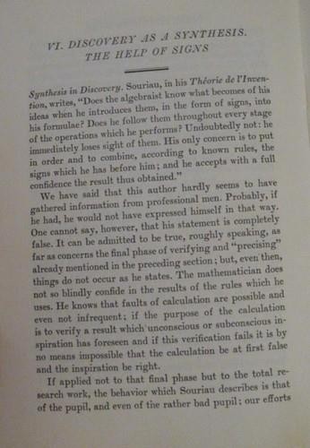 PSYCHOLOGY OF INVENTION IN THE MATHEMATICAL FIELD by Jacques Hadamard 1949