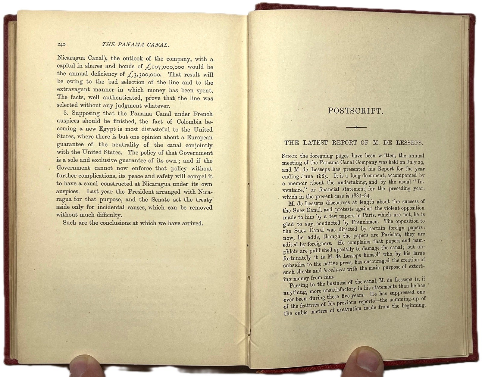 1885 PANAMA CANAL HISTORY POLITICS FINANCE RODRIGUES STUDY MONOGRAPH 1ST ED RARE
