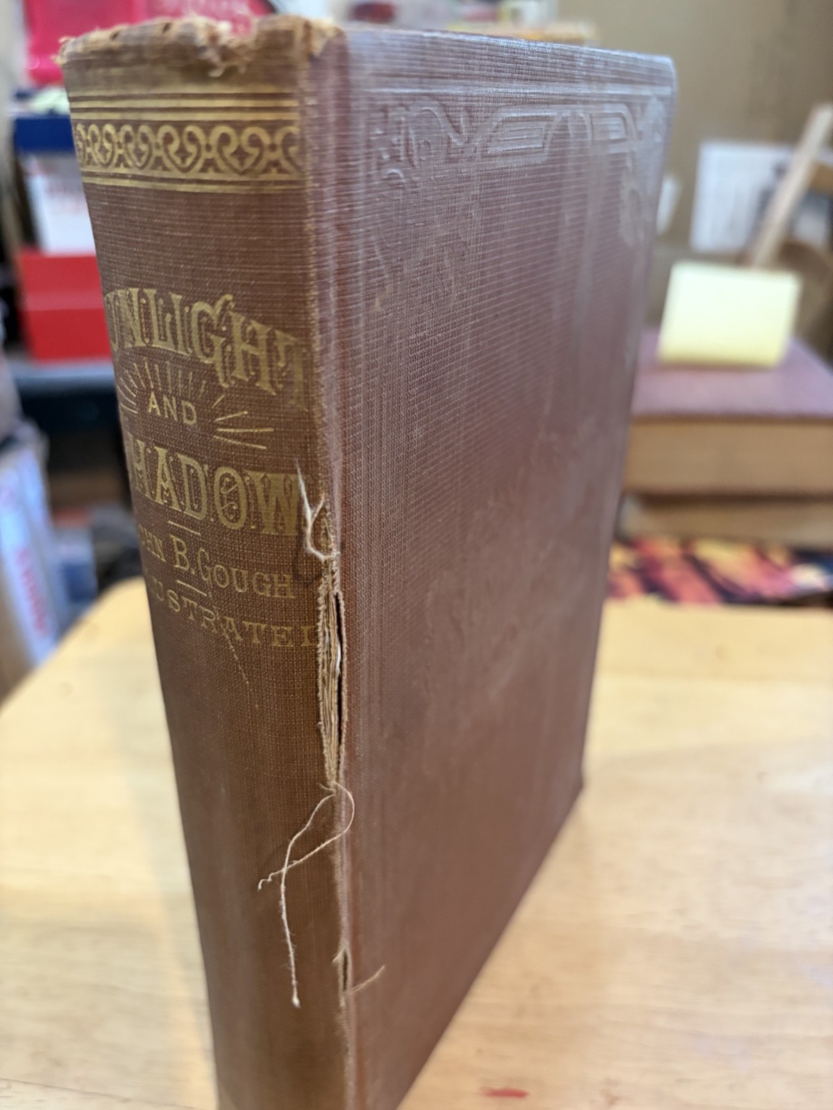 Antique Book 1883 Sunlight & Shadow John B. Gough Biography Illustrated Vintage