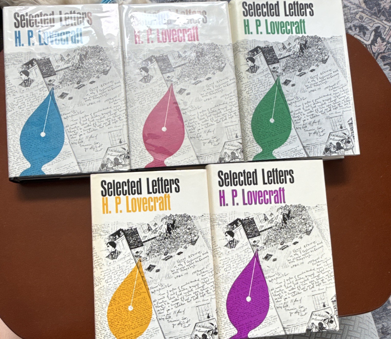 H. P. Lovecraft Selected Letters Hardcover 1st edition 1,2,4&5, 3 2nd edition