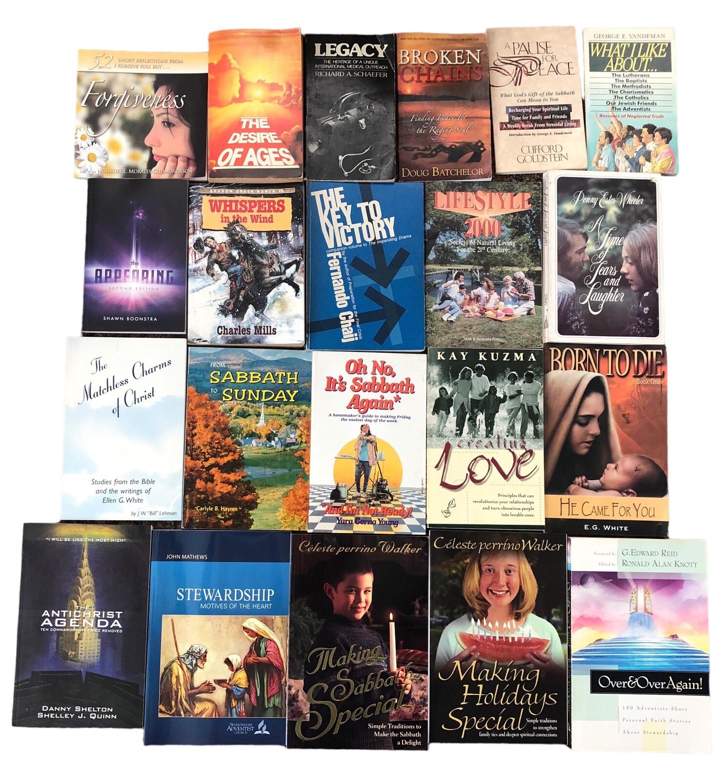 Lot of 21 Assorted Seventh-day Adventist Books Booklets Tracts Christian Reading