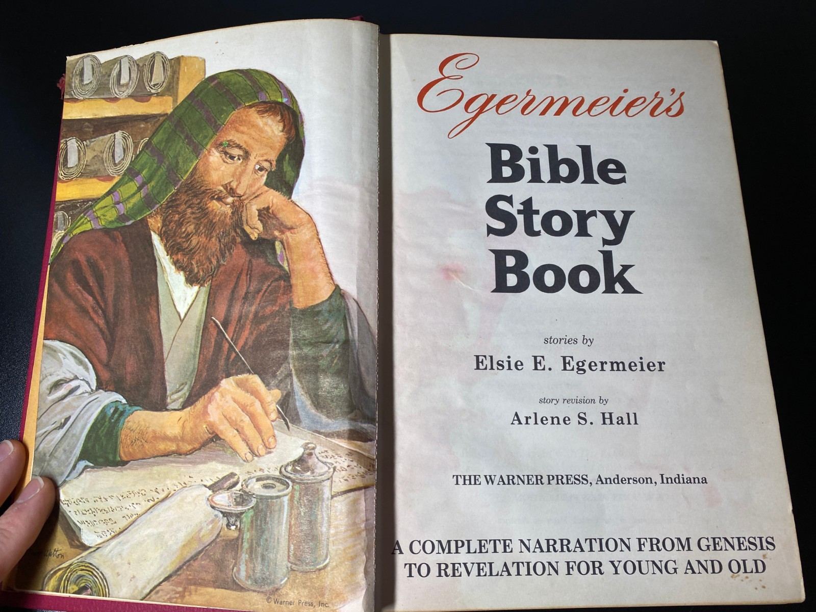 Egermeier’s Bible Story Book (1969) Warner Press Hardcover Illustrated