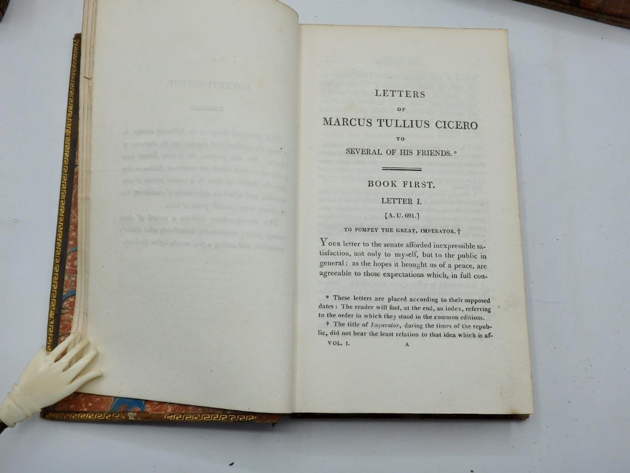 1808 THE LETTERS of MARCUS TULLIUS CICERO 5 Vol. Complete Full Leather