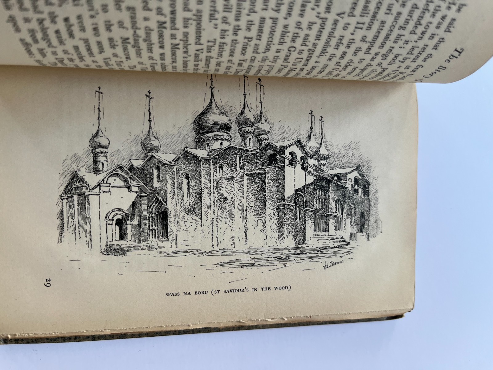 1900 Medieval Towns: The Story of MOSCOW, antique book illustrated map Russia