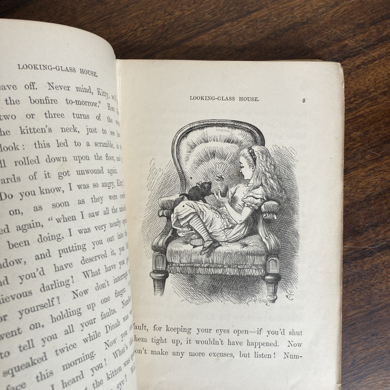 1872 Through The Looking Glass by Lewis Carroll First Edition Spares / Repair
