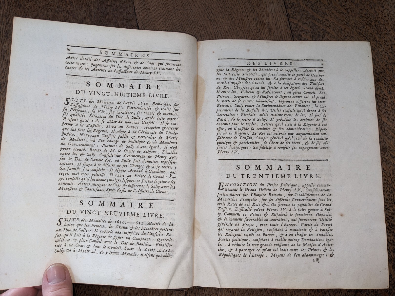 antique book-Mémoires de Maximilien de Béthune, Duc De Sully T 3 – 1747- in 4