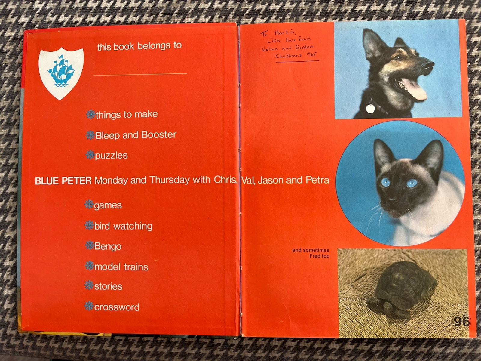 The Book Of Blue Peter 1965 Unclipped Second Annual Good Condition
