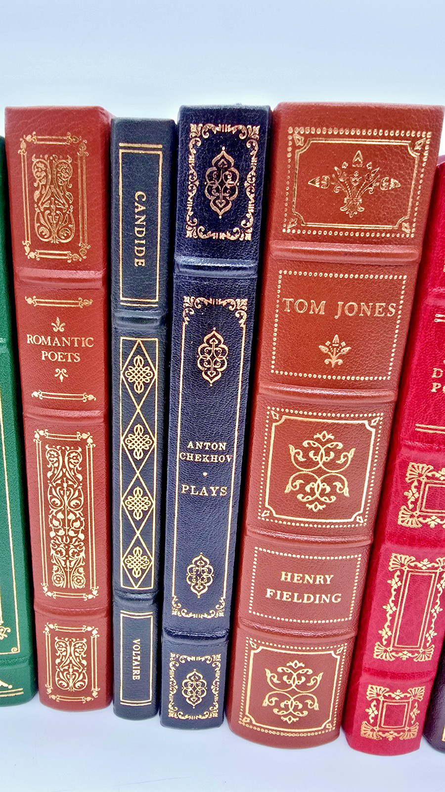 LOT 15 FRANKLIN LIBRARY LEATHER BOUND BOOKS COLLECTION LOT, GOLD GILDED