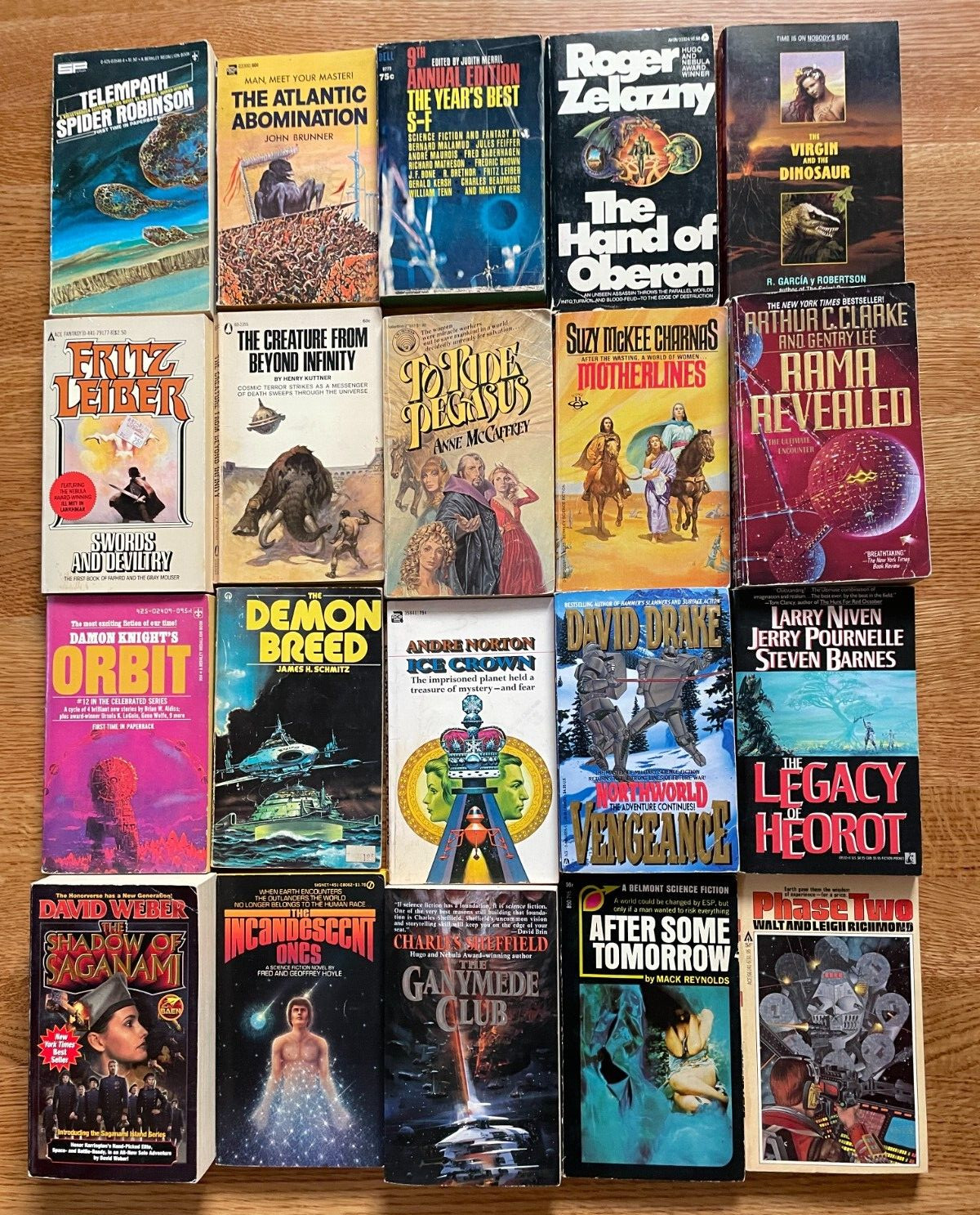 10X All Science Fiction Scifi Random Mix Paperback Books Vintage 1960s+ Lot