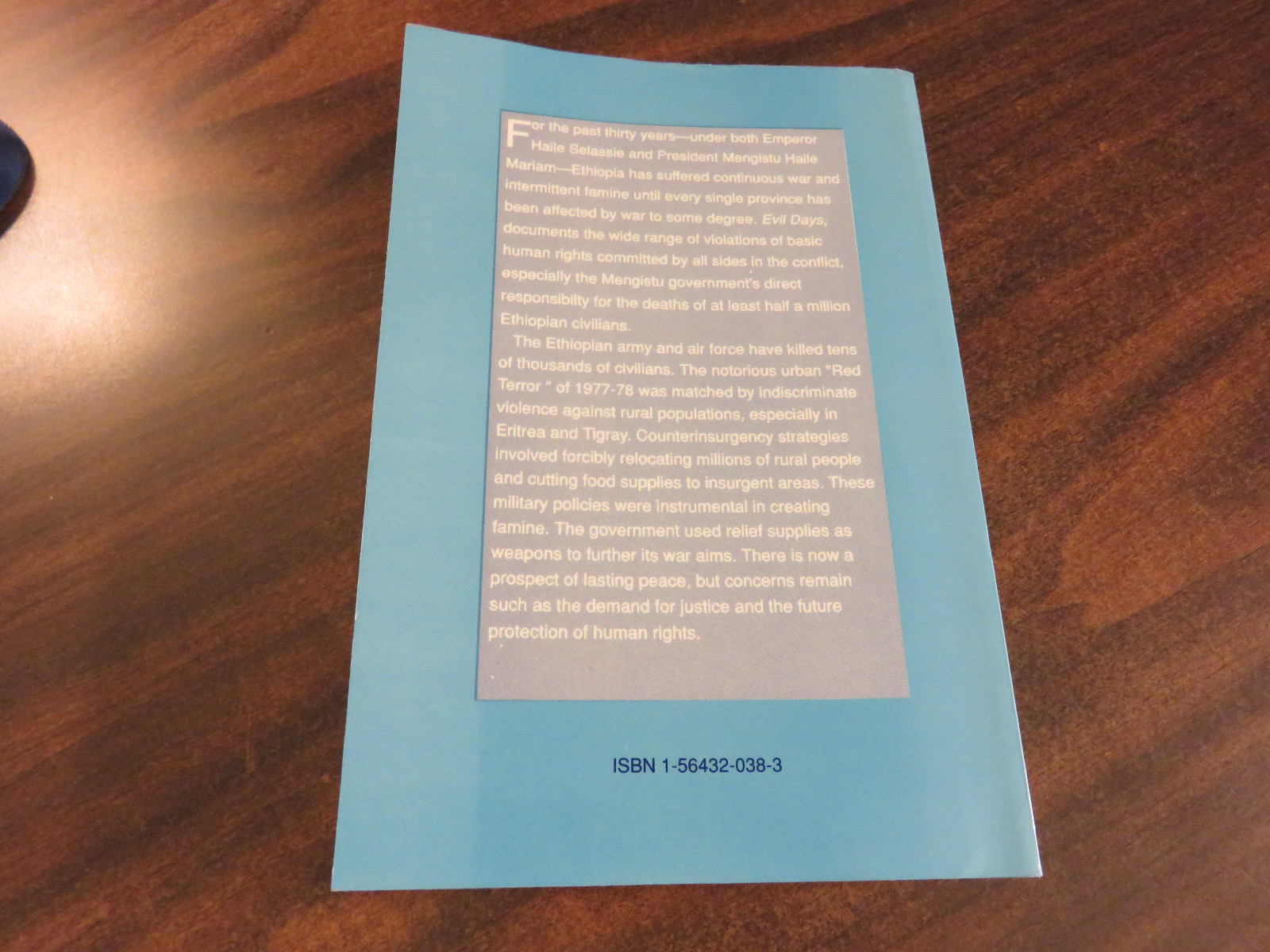 Evil Days 30 Years of War and Famine in Ethiopia PPB 1991 Human Rights Watch