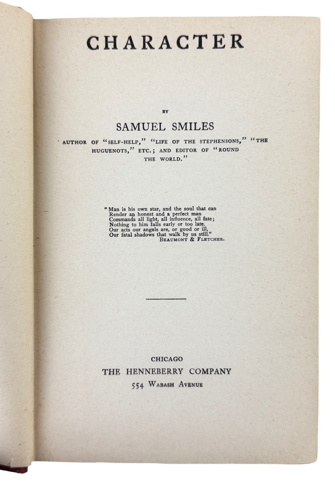 Self-Help by Samuel Smiles 1892 AND Character 1915 Two Excellent Antique Books