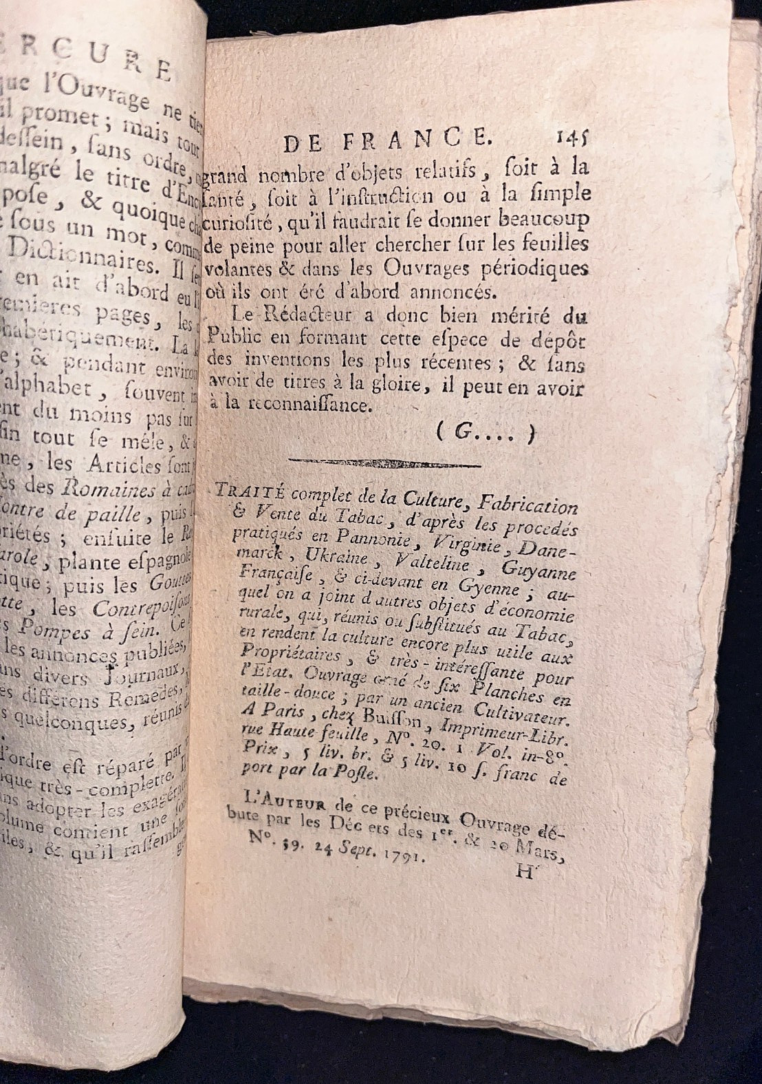 “MERCURE DE FRANCE” – 5 Issues – 1791 MAGAZINE DURING FRENCH REVOLUTION