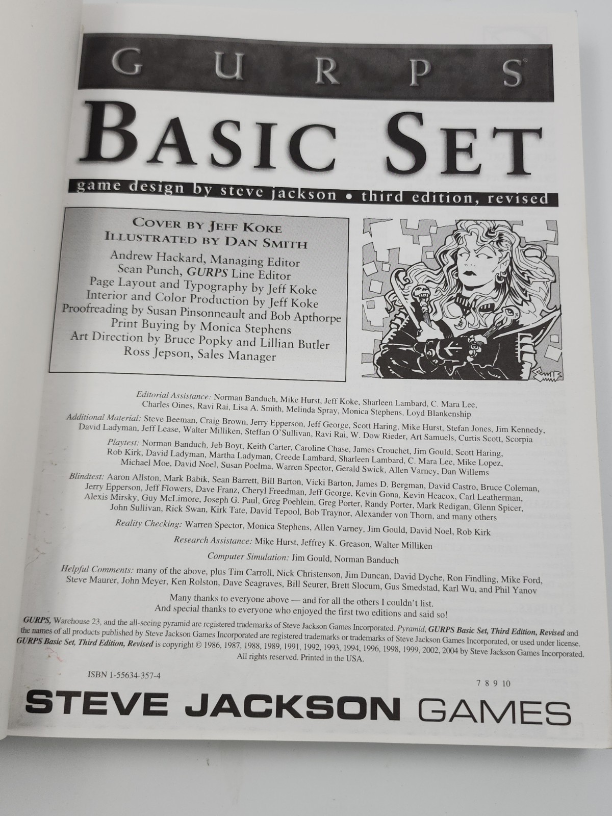 GURPS Basic Set Third Edition Revised Hardcover Steve Jackson Games RPG Book