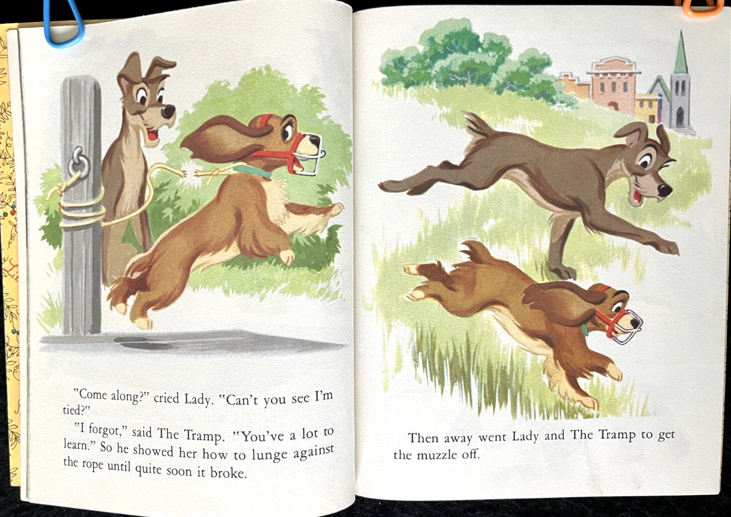 Walt Disney’s LADY ~ vintage children’s Little Golden and Whitman Book set