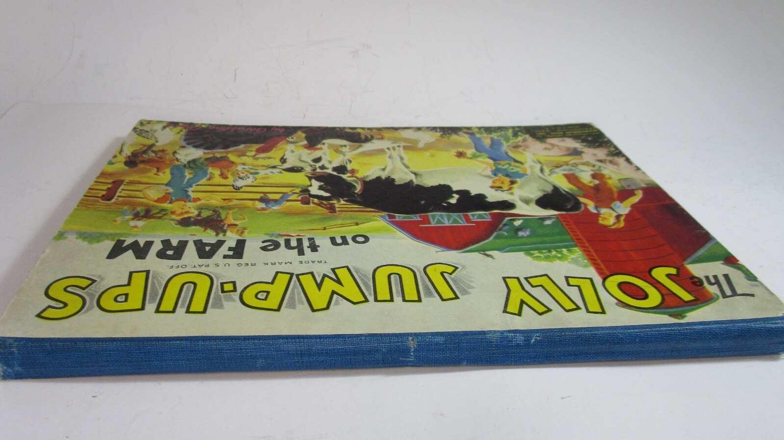 Vintage 1940 THE JOLLY JUMP-UPS ON THE FARM Popup Board Book Geraldine Clyne