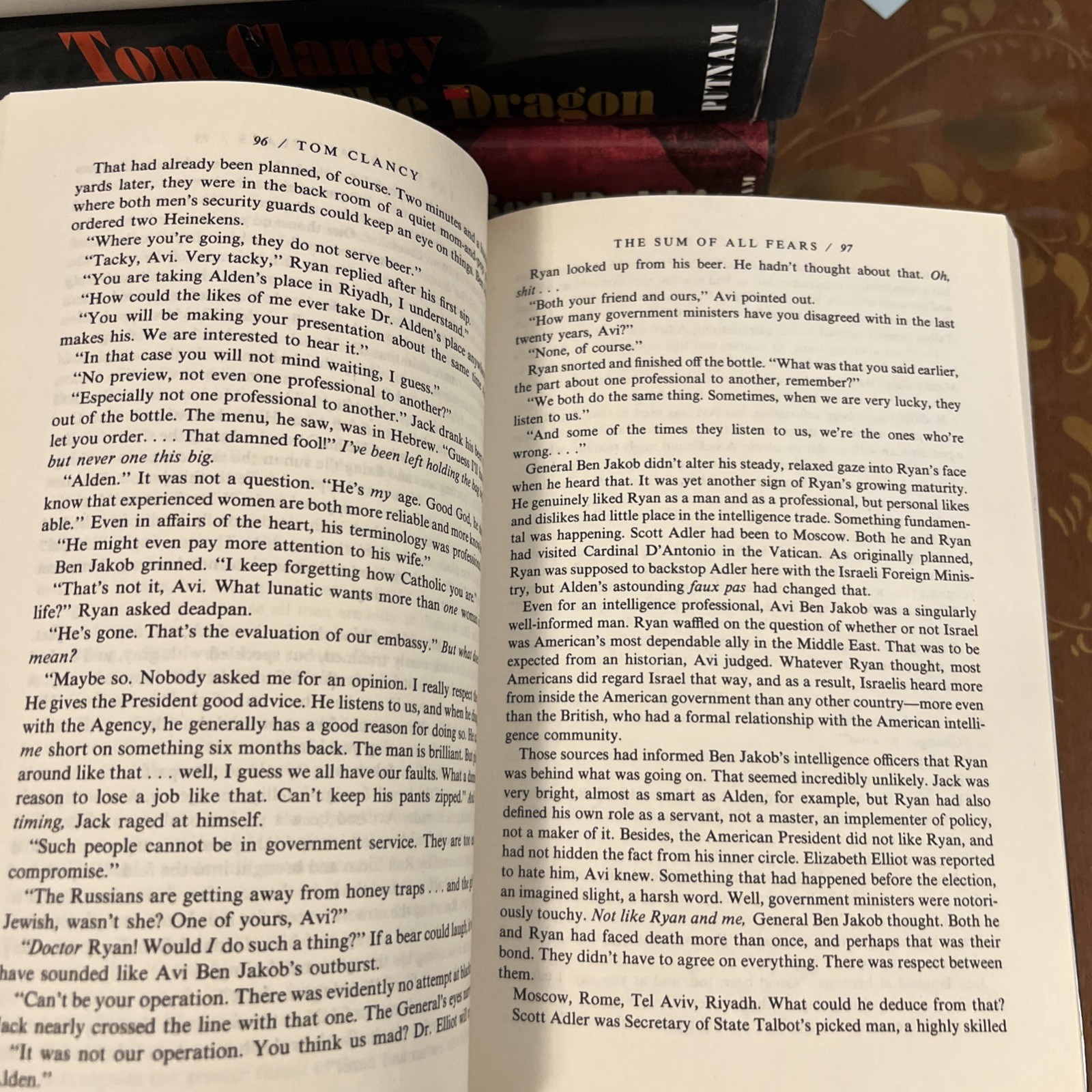 Tom Clancy-The Sum Of All Fears Jack Ryan 1st Print-1st Edition-1991 HCDJ-VTG