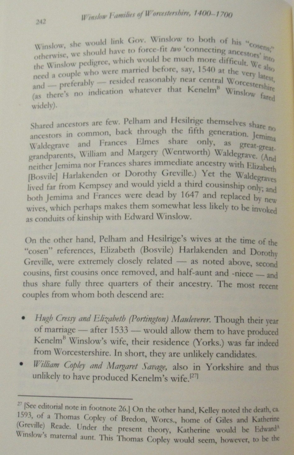 2009 The Winslow Families of Worcestershire 1400-1700 by Brandon Fradd