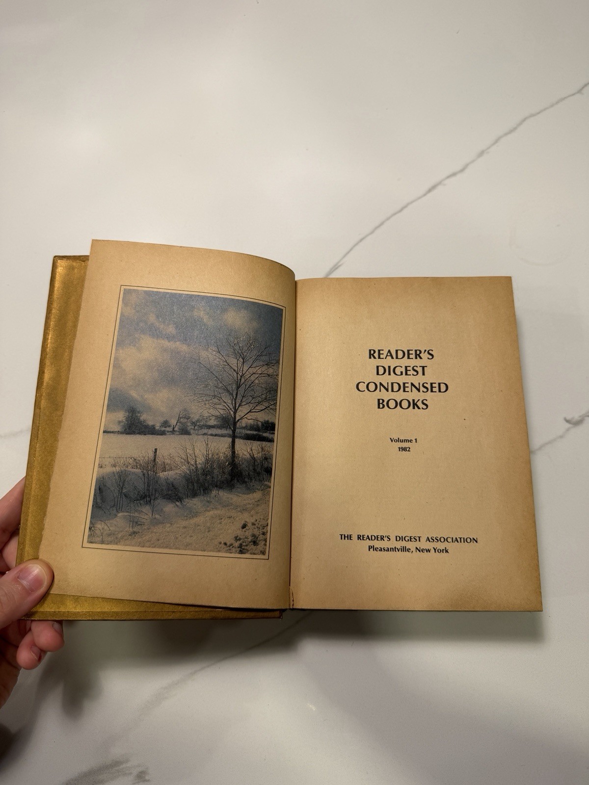 Vintage Readers Digest Condensed Books: 1982 Volumes 1, Gold.