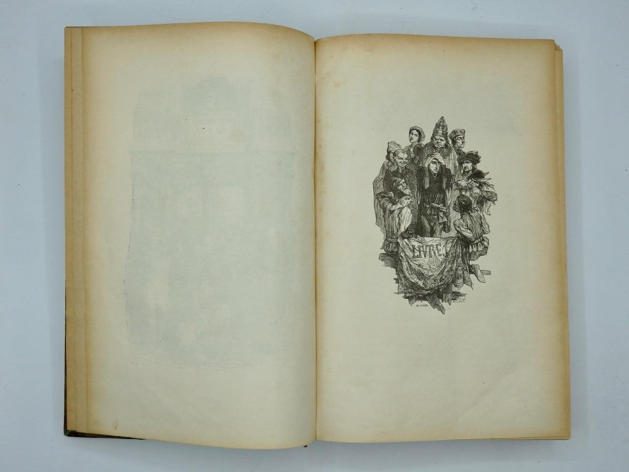 c1880 HUNCHBACK of NOTRE-DAME in FRENCH – Victor Hugo VERY CLEAN Leather Binding