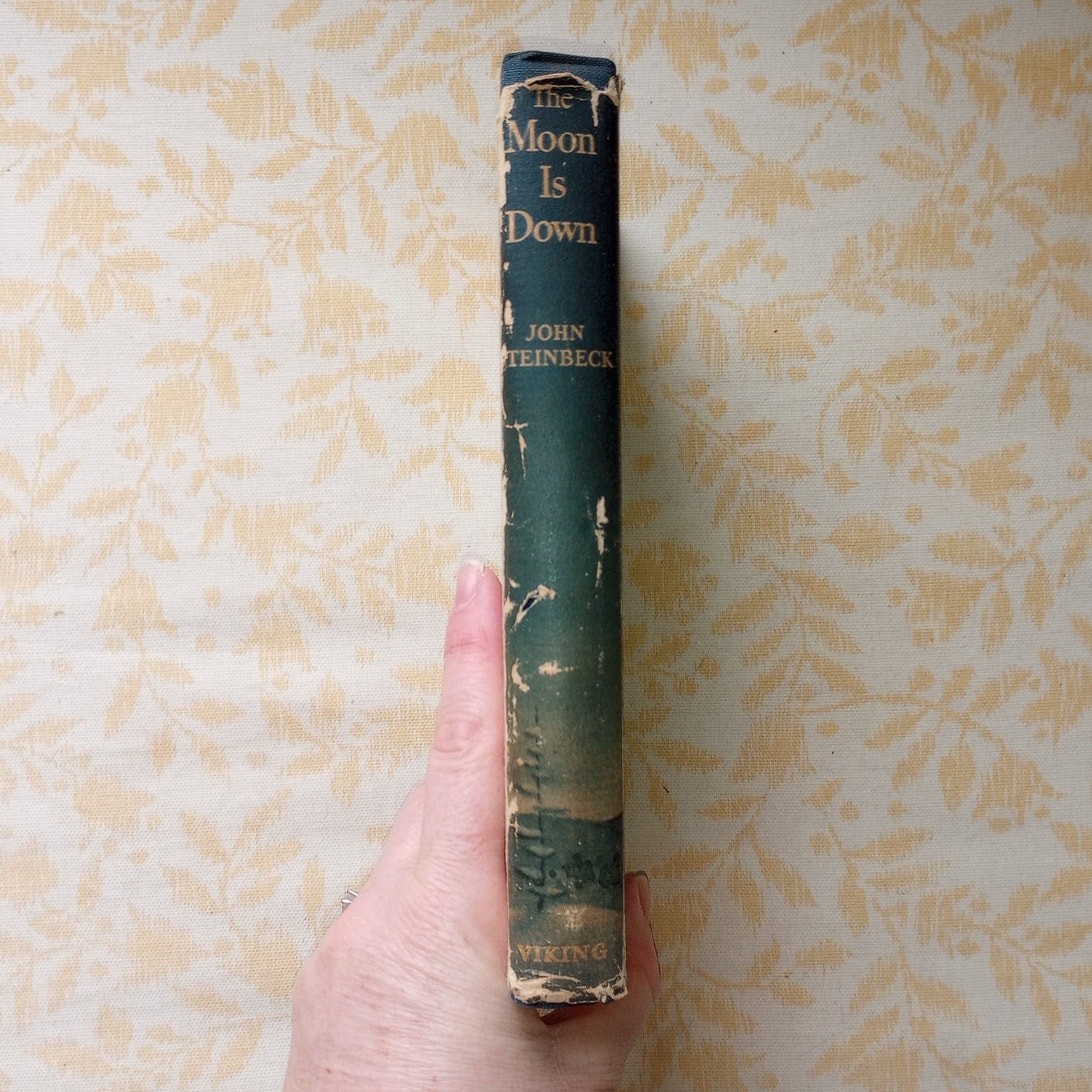 The Moon is Down by John Steinbeck 1ST EDITION & PRINT Viking Press 1942 HCDJ