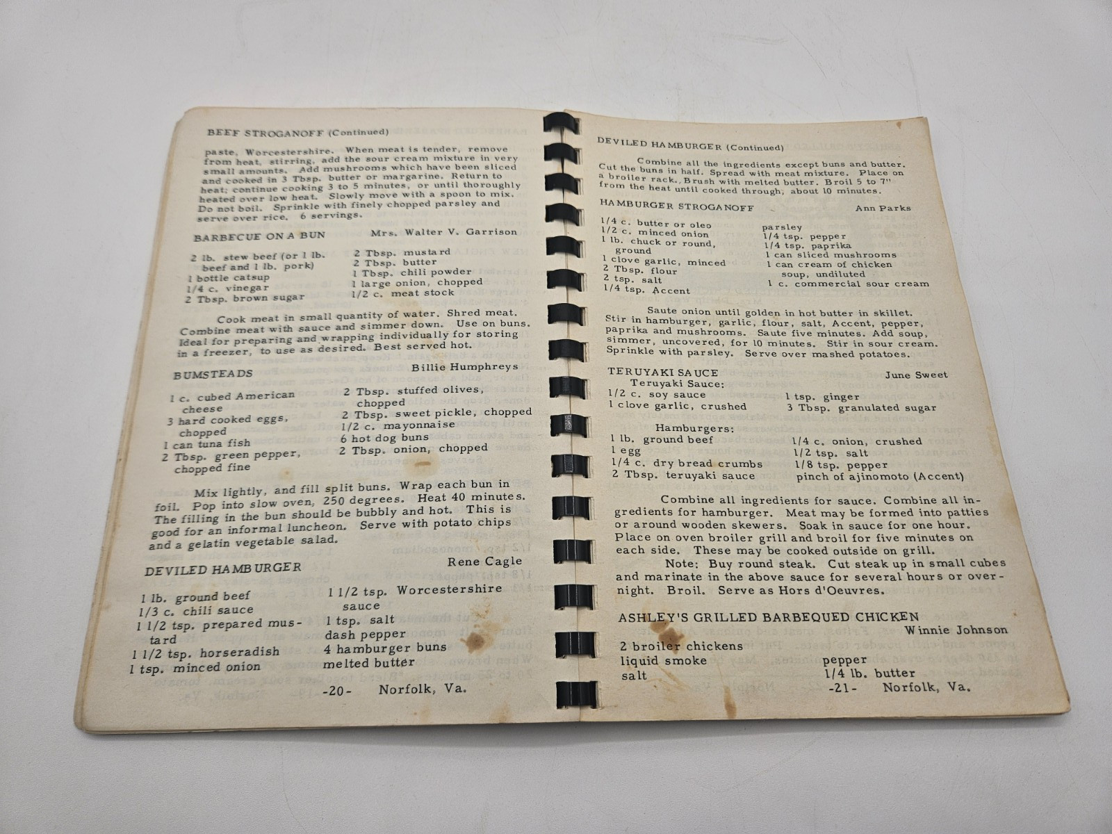 1959 USS Randolph Officers’ Wives’ Club Star Recipes Spiral Cookbook Norfolk VA