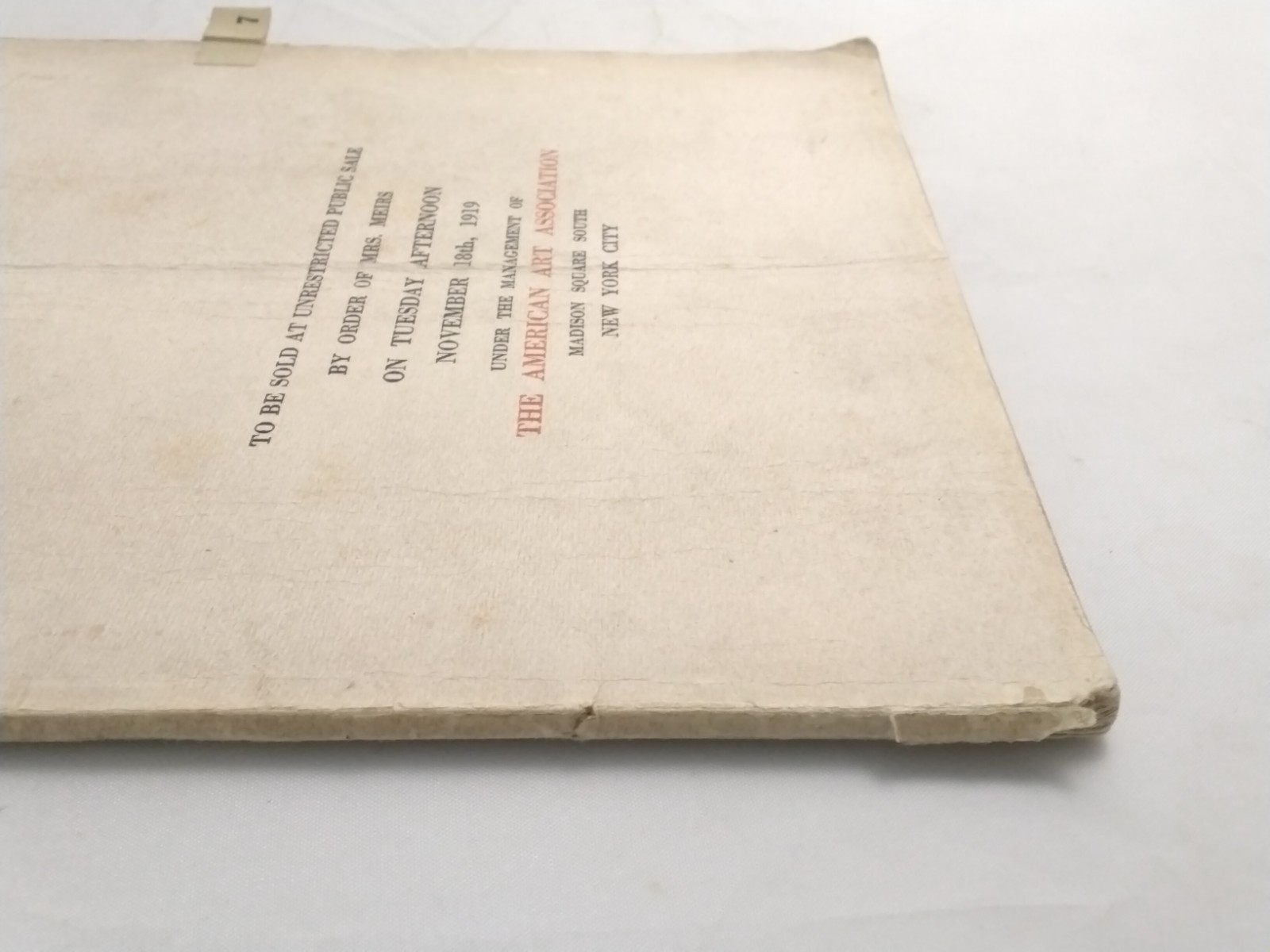 Collection Of The Late Richard Waln Meirs 1919 Softcover Writing On Cover Inside