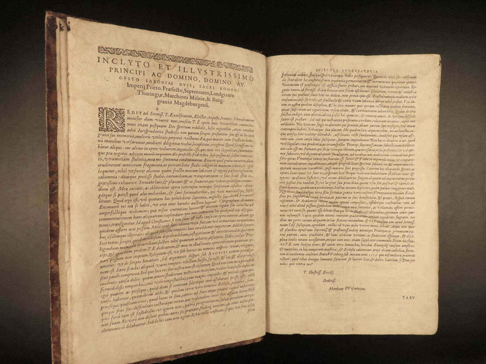 1595 Schneidewein SAXON LAW Institutionum Imperialium Charles V Martin Luther