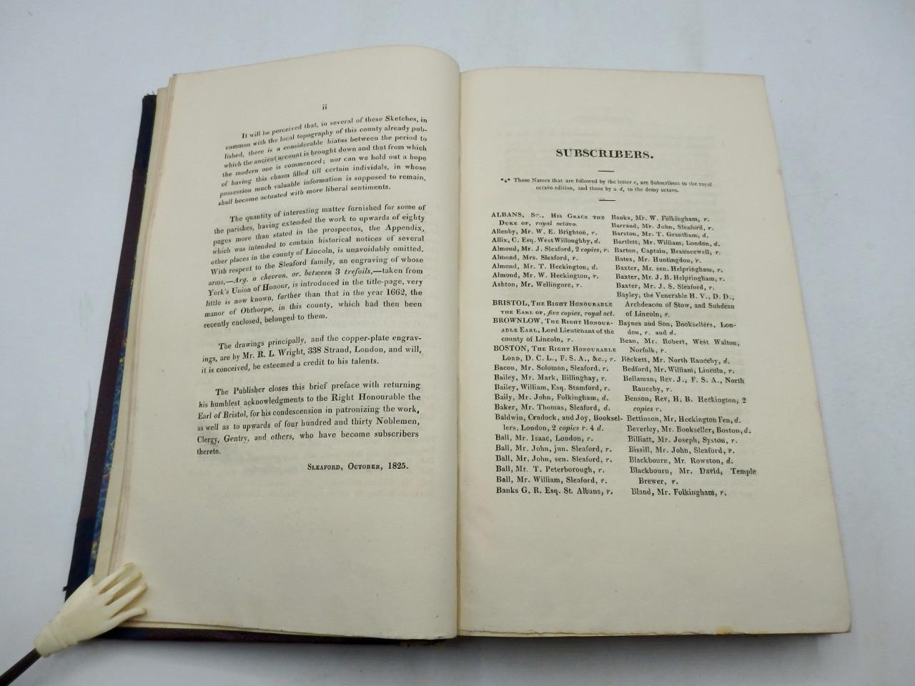 1825 SKETCHES Topography History of NEW & OLD SLEAFORD Lincolnshire – Very Clean