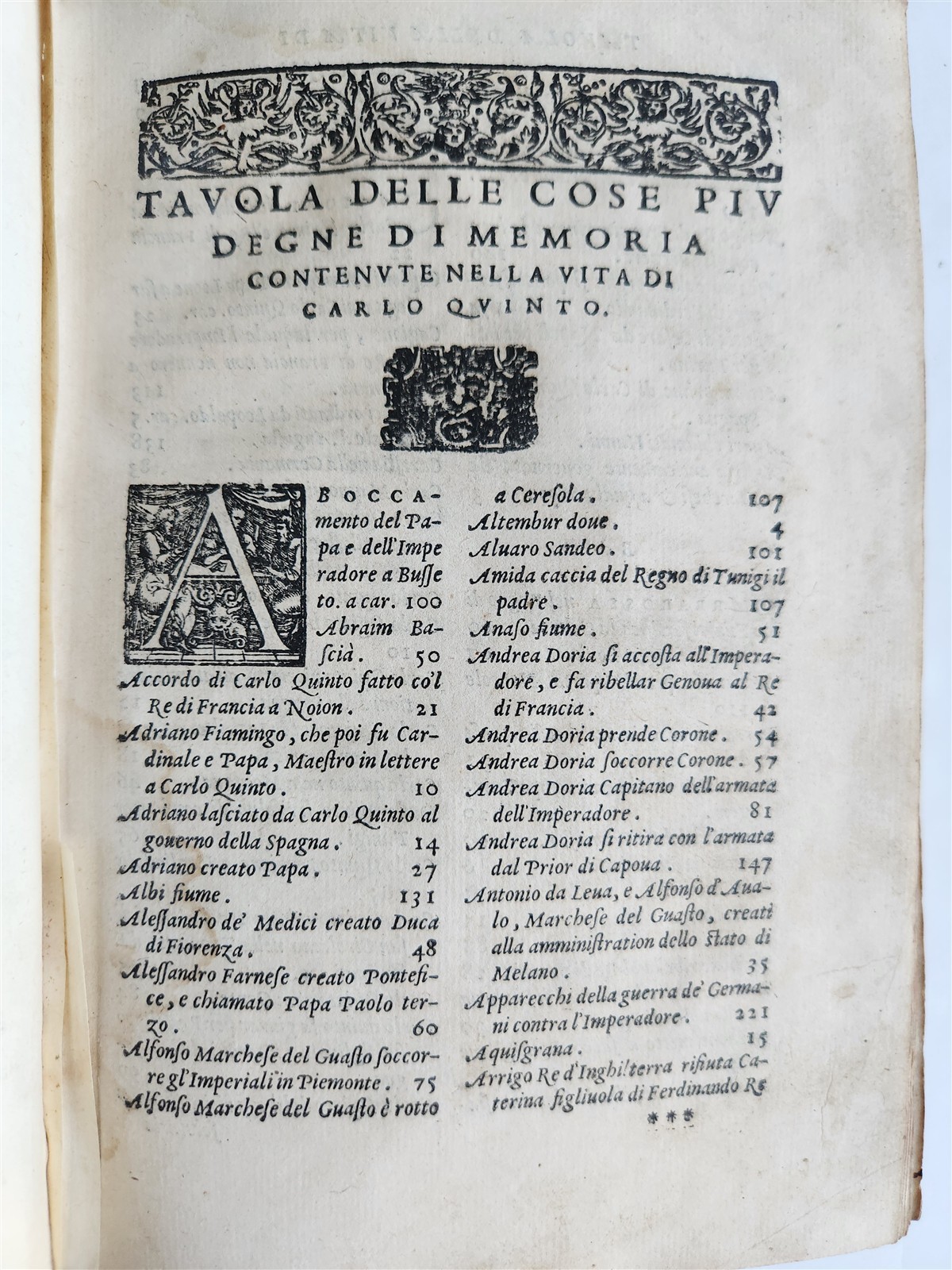 1567 LIFE of CHARLES V by Lodovico Dolce antique VELLUM BINDING 16th CENTURY