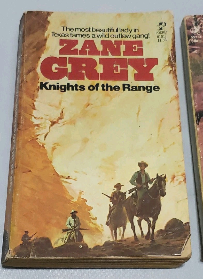 Book Lot Of 5 Vintage Zane Grey Western Novels