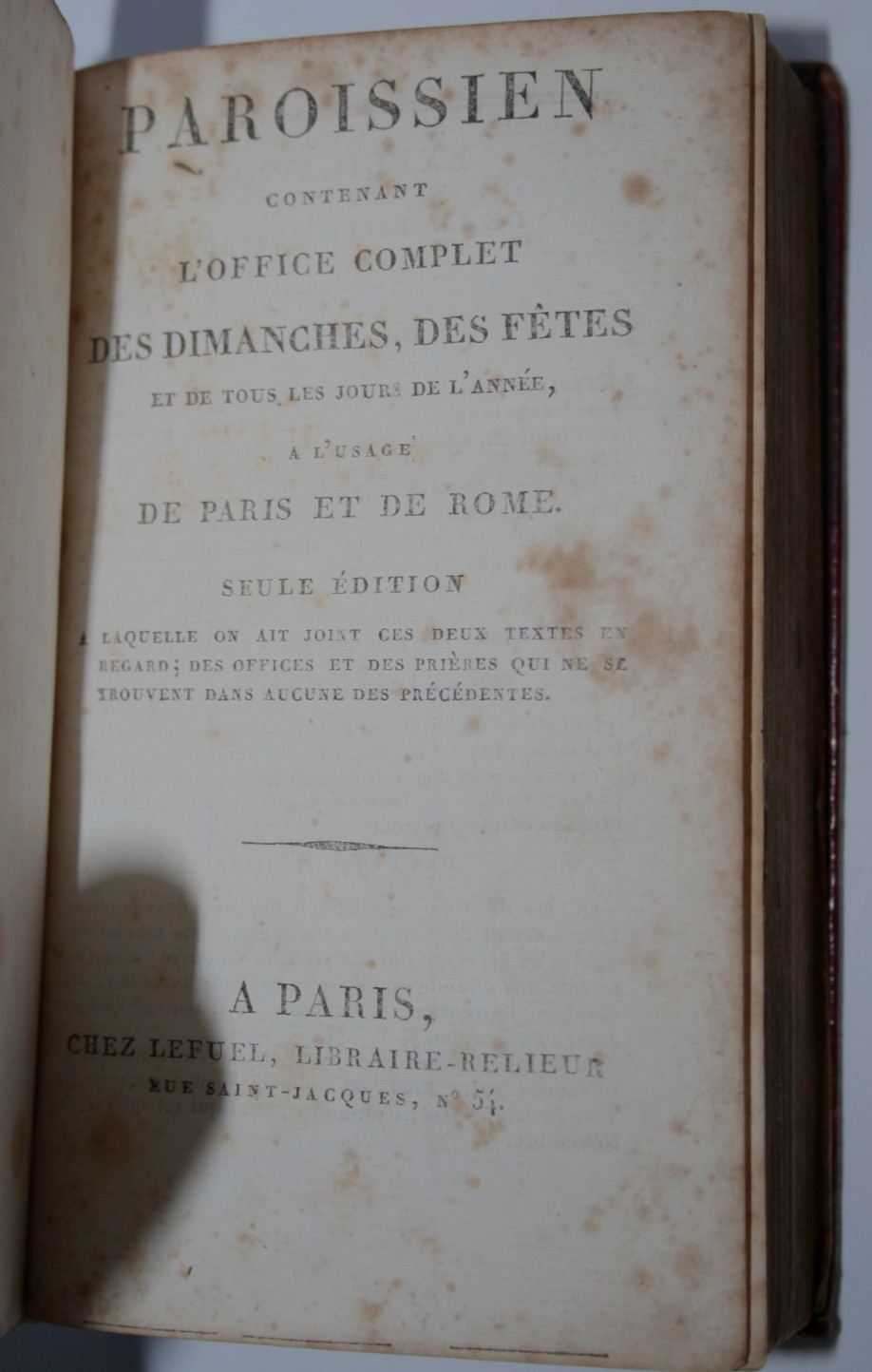 1887, PAROISSIEN COMPLET Roman Catholic Parishioner Religious French Prayer Book
