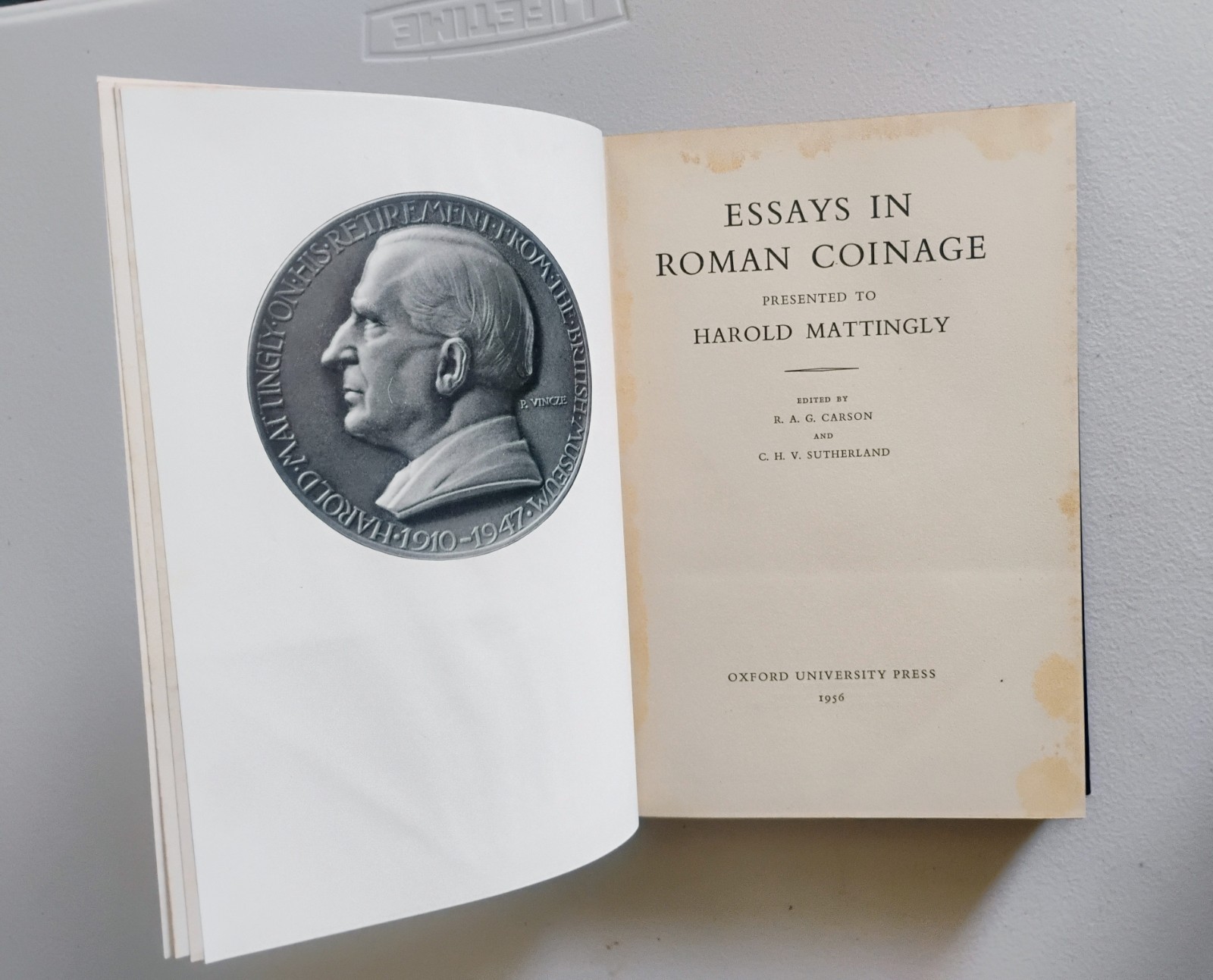 Essays In Roman Coins by Harold Mattingly Oxford HC Numismatics Book 1956