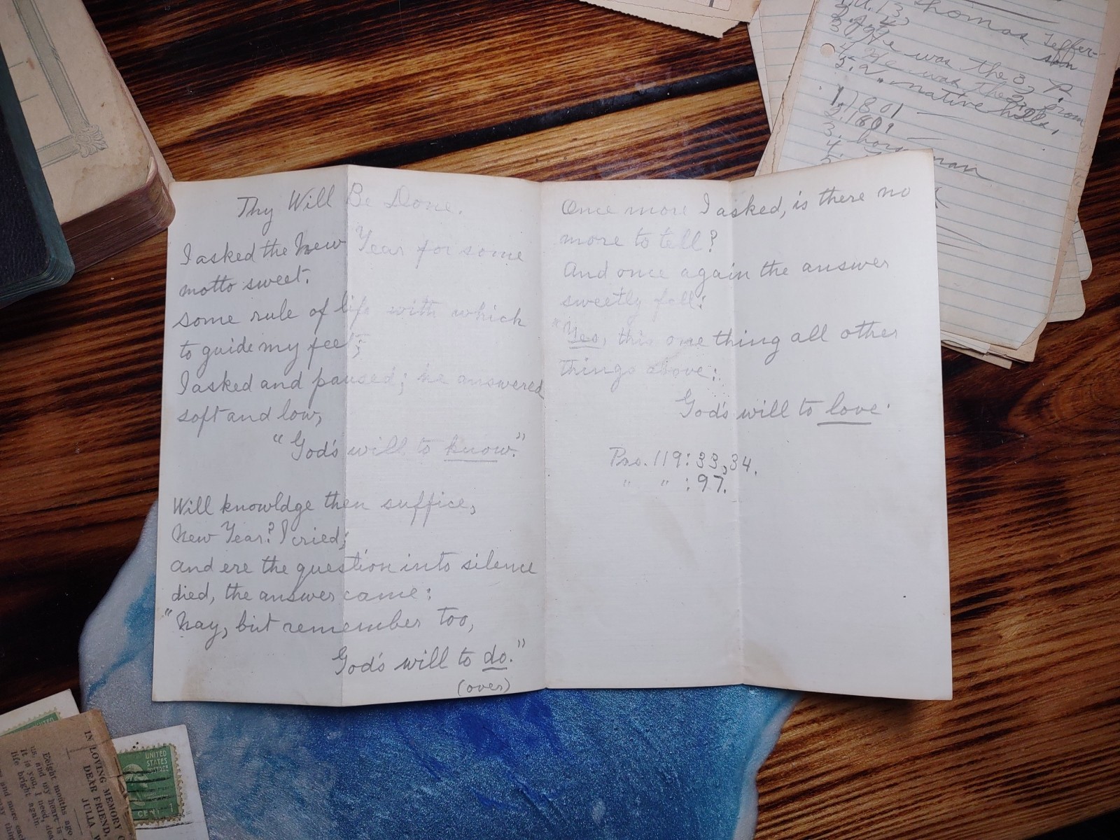 1901 Standard Bible w/ New Testament & Ephemera From 1940’s
