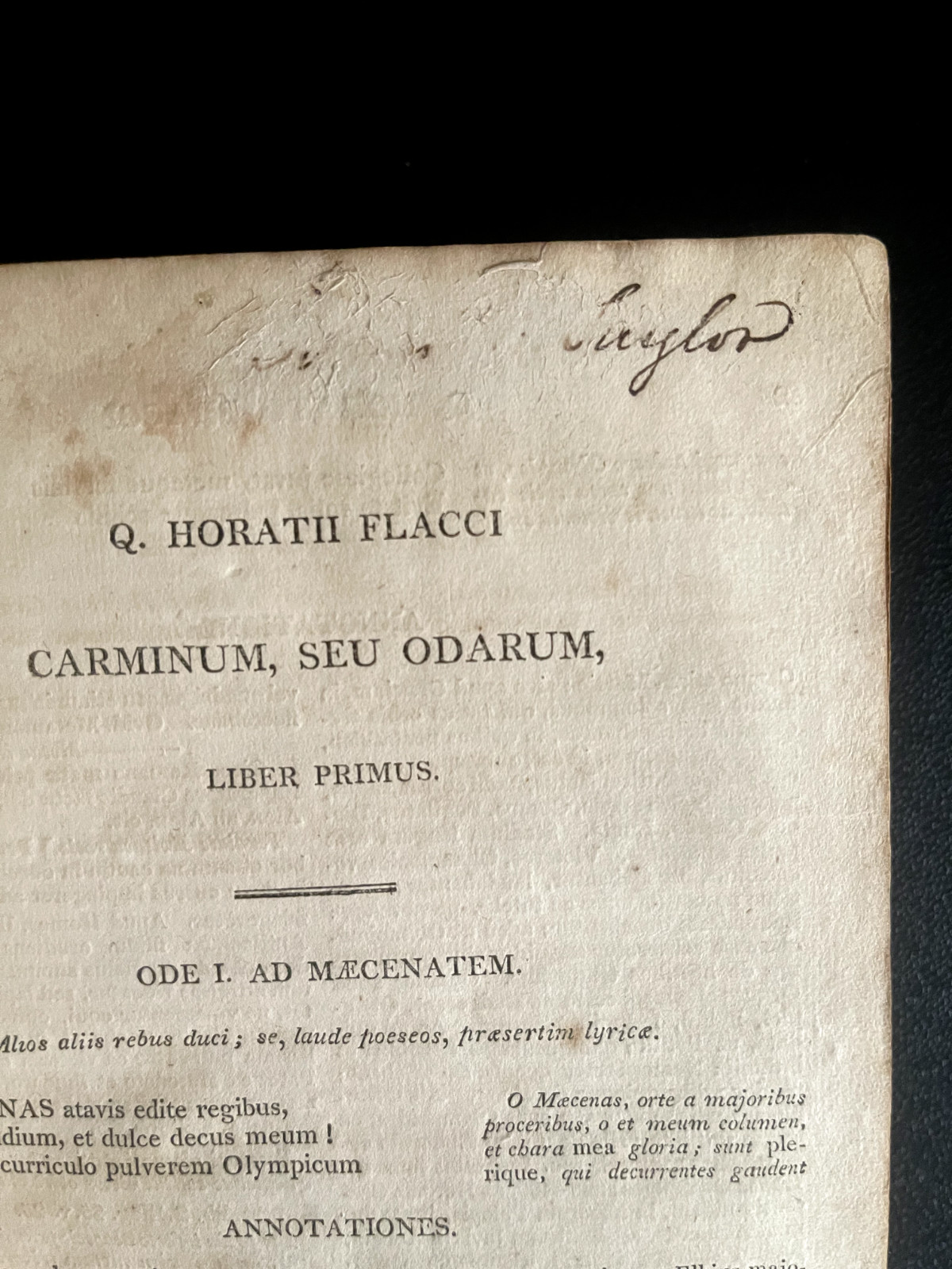 Quinti Horatii Flacci Opera; 1804; Latin; leather bound