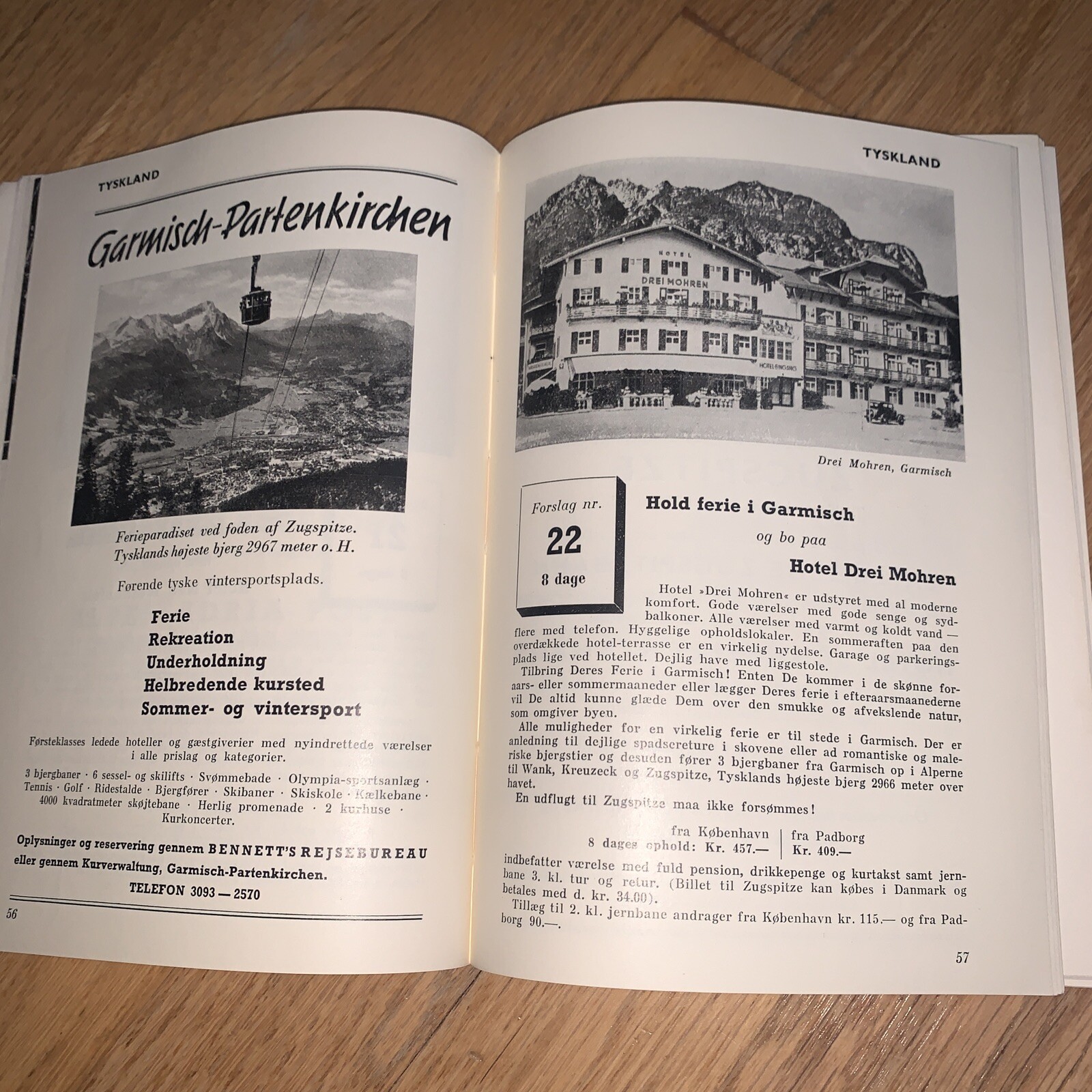 1953 BENNETT Danish Tour Book ENGLAND / SCOTLAND 224 Pages SYDLIGE UDLAND