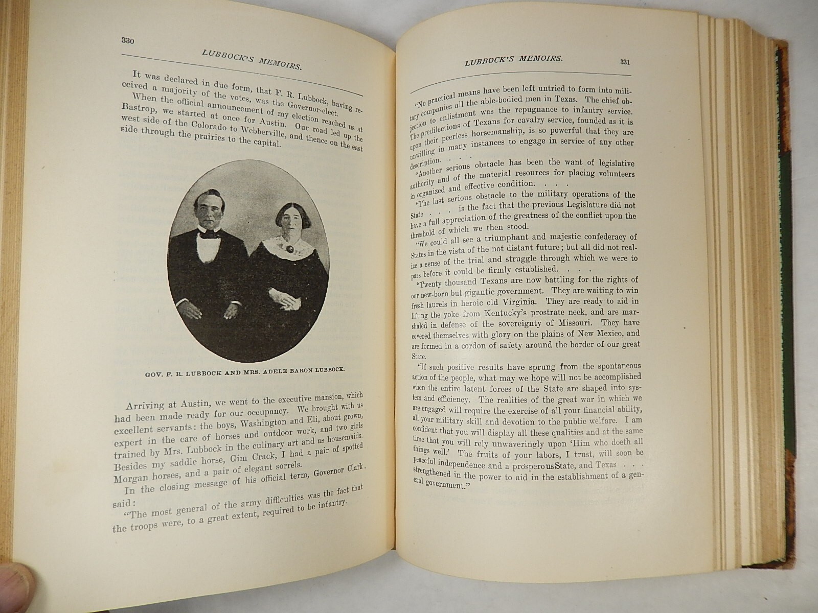 Lubbock’s Memoirs of Francis Richard Lubbock, 1900 (Texas History)