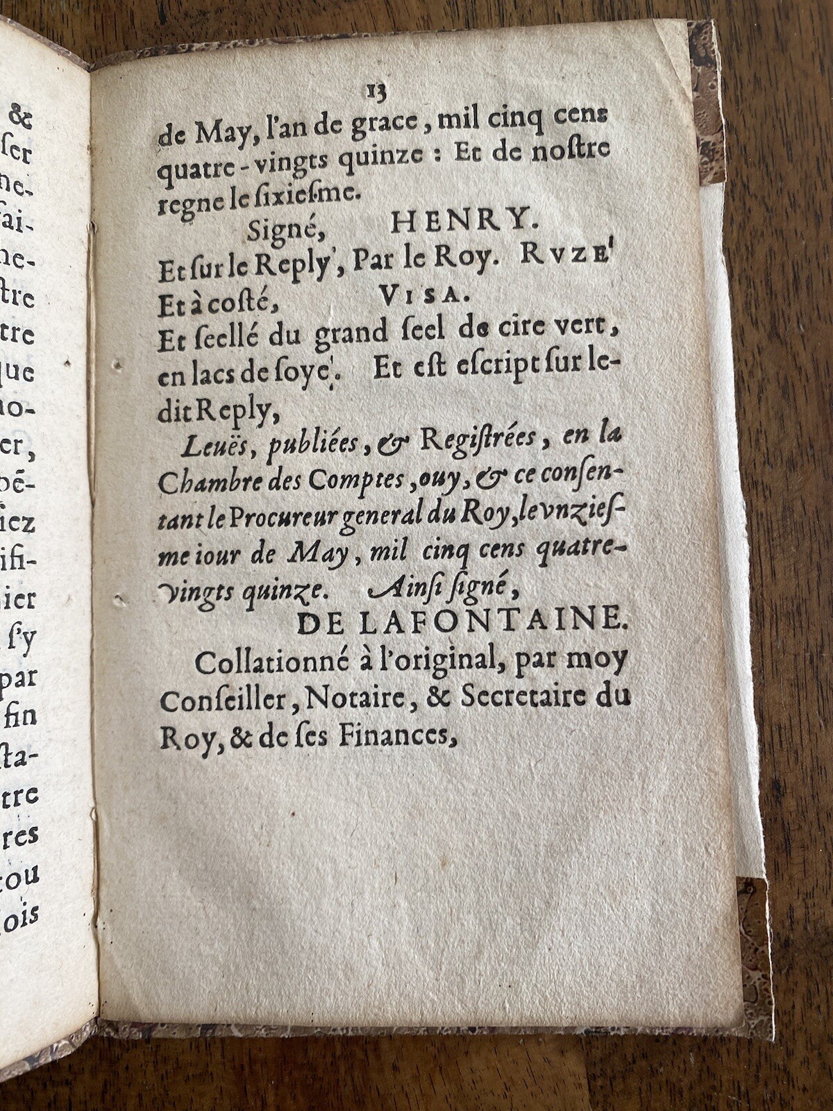 Henry (Henry IV) / De Lafontaine on the creation of twenty-four Offices 1595