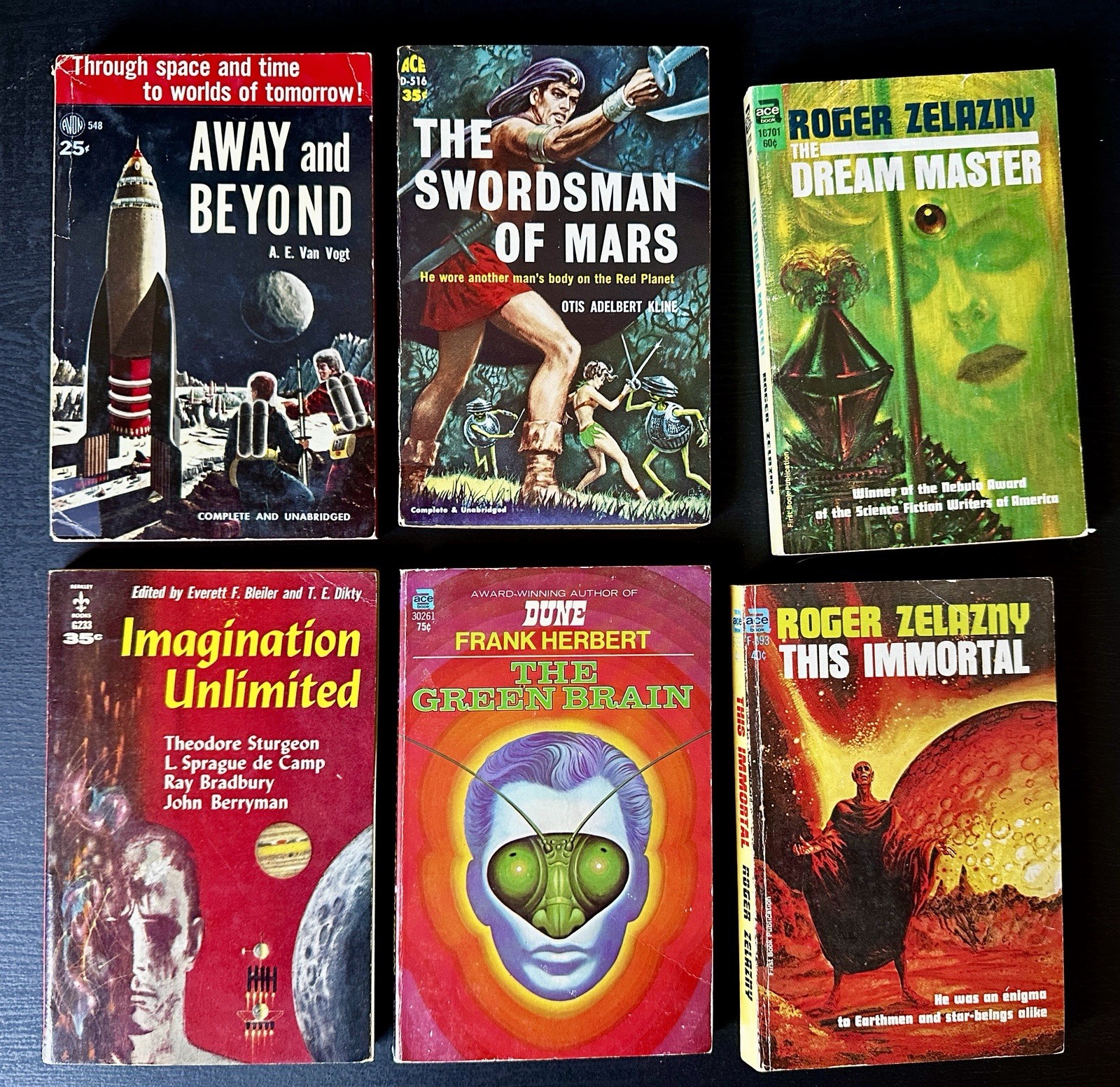 20 VINTAGE SCIENCE FICTION BOOKS, HERBERT, ZELAZNY, BLISH, HEINLEIN & MORE